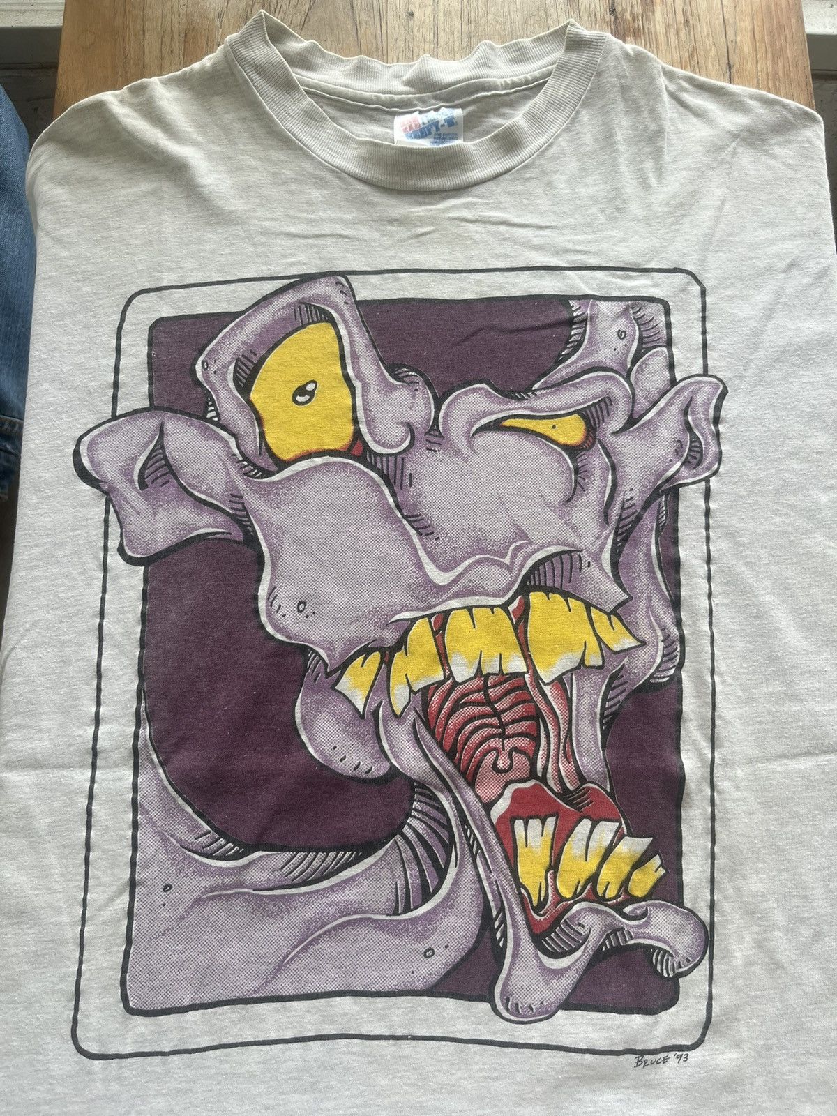 Vintage Ugly Dragon Art design by bruce 1993’s T-shirt