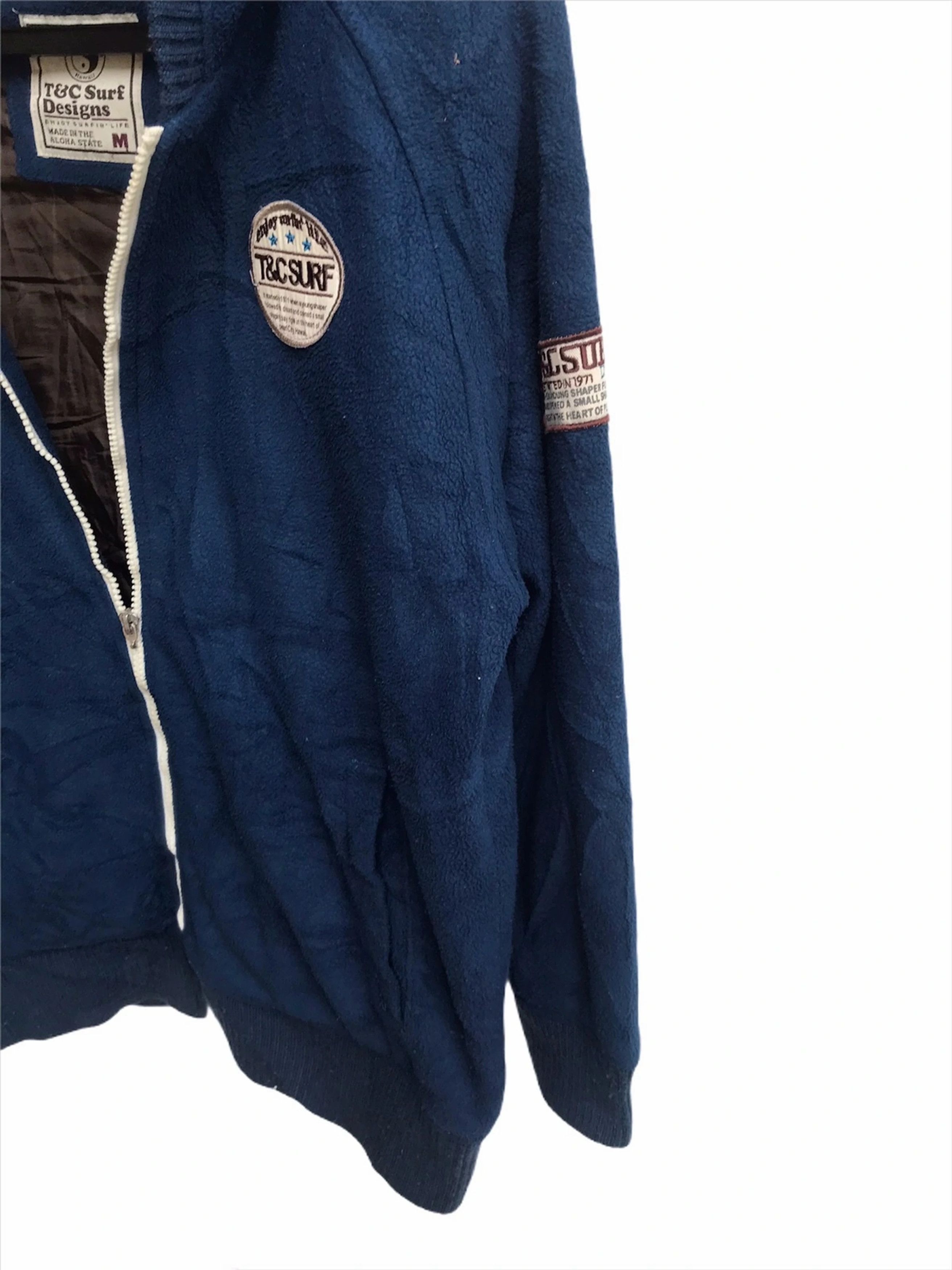 Japanese Brand T&C Surf Desing Fleece Jacket With Hoodies Size US M / EU 48-50 / 2 - 4 Thumbnail