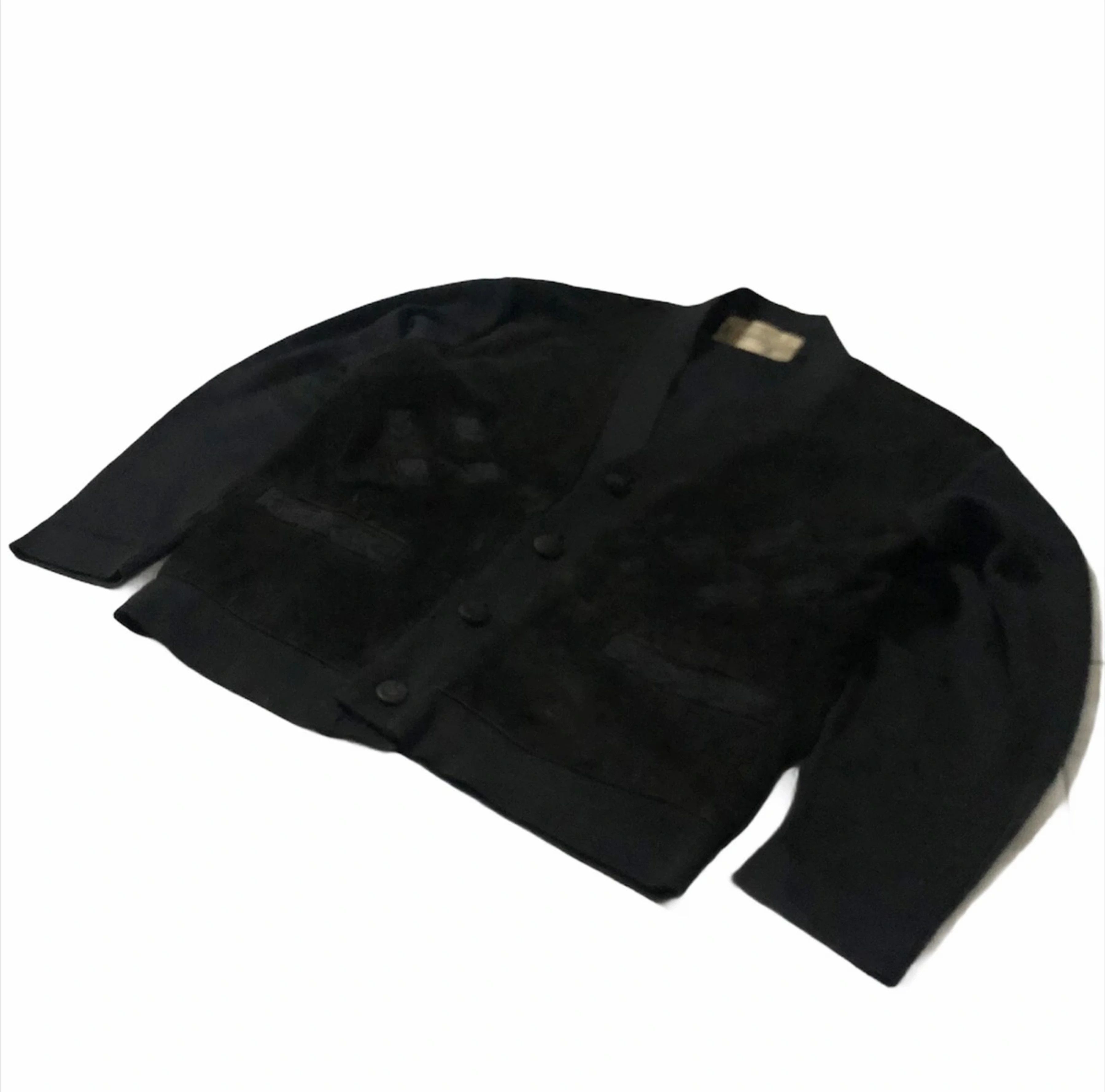 Japanese Brand Sun Tokyo Knit With Leather Relaxing Jacket Size US M / EU 48-50 / 2 - 3 Thumbnail