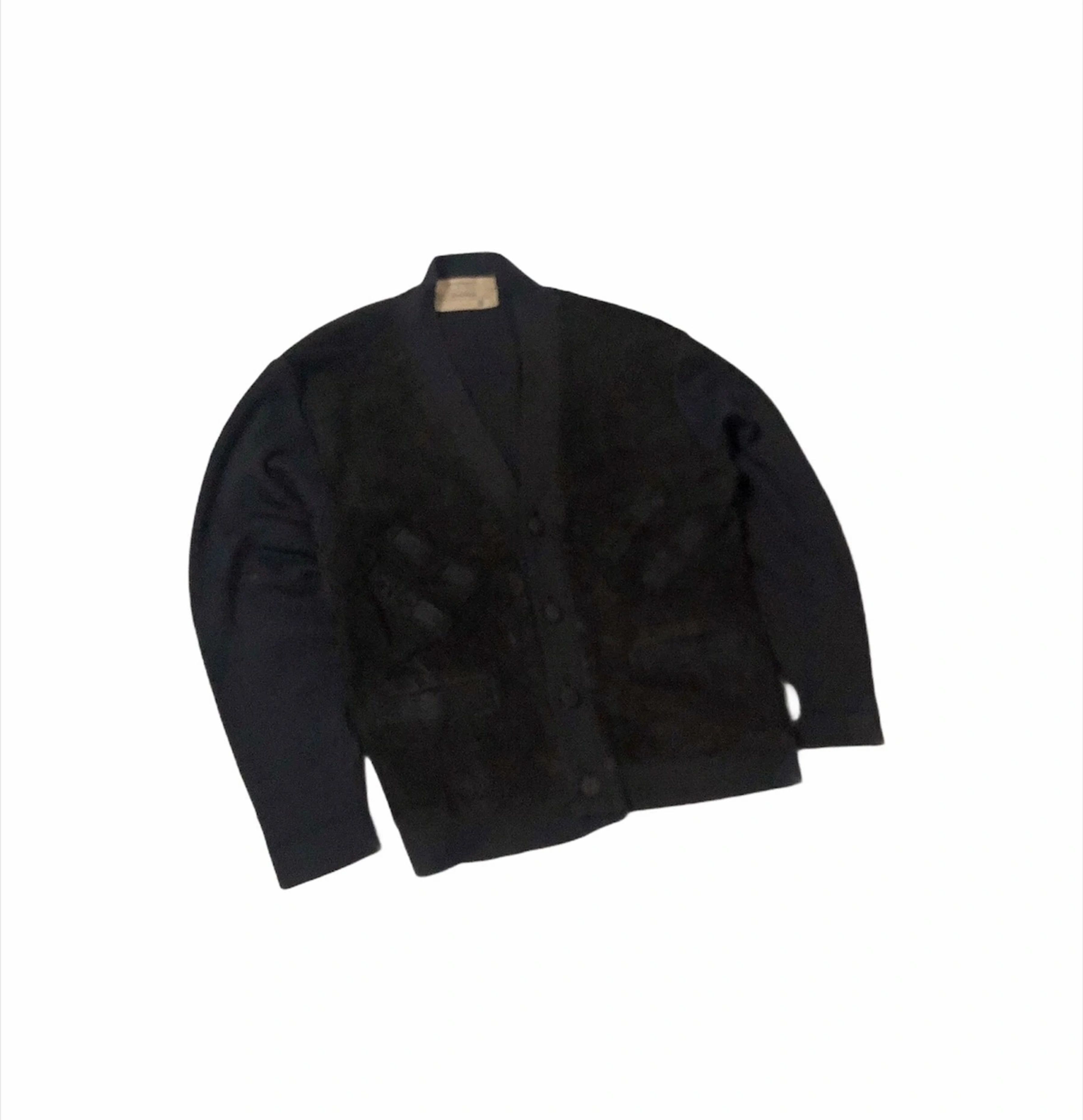 Japanese Brand Sun Tokyo Knit With Leather Relaxing Jacket Size US M / EU 48-50 / 2 - 4 Thumbnail
