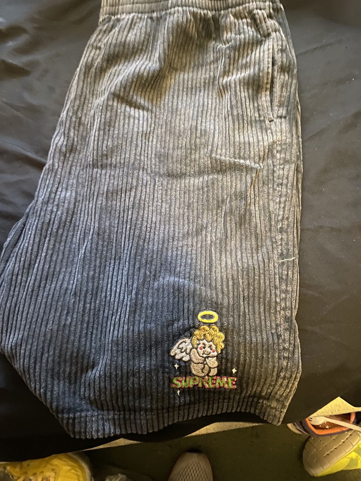 Supreme Supreme Corduroy Shorts Black 2XL AOI Angel SS22 Size US 40 / EU 56 - 4 Thumbnail
