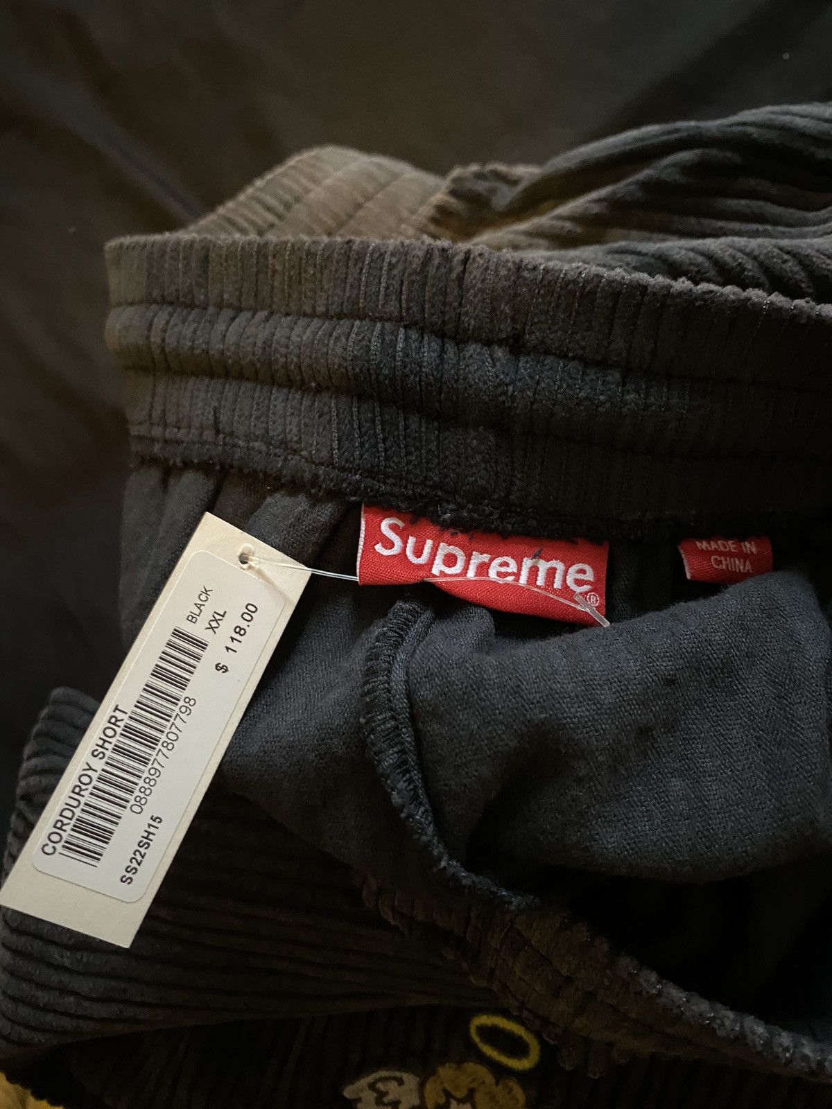 Supreme Supreme Corduroy Shorts Black 2XL AOI Angel SS22 Size US 40 / EU 56 - 6 Thumbnail