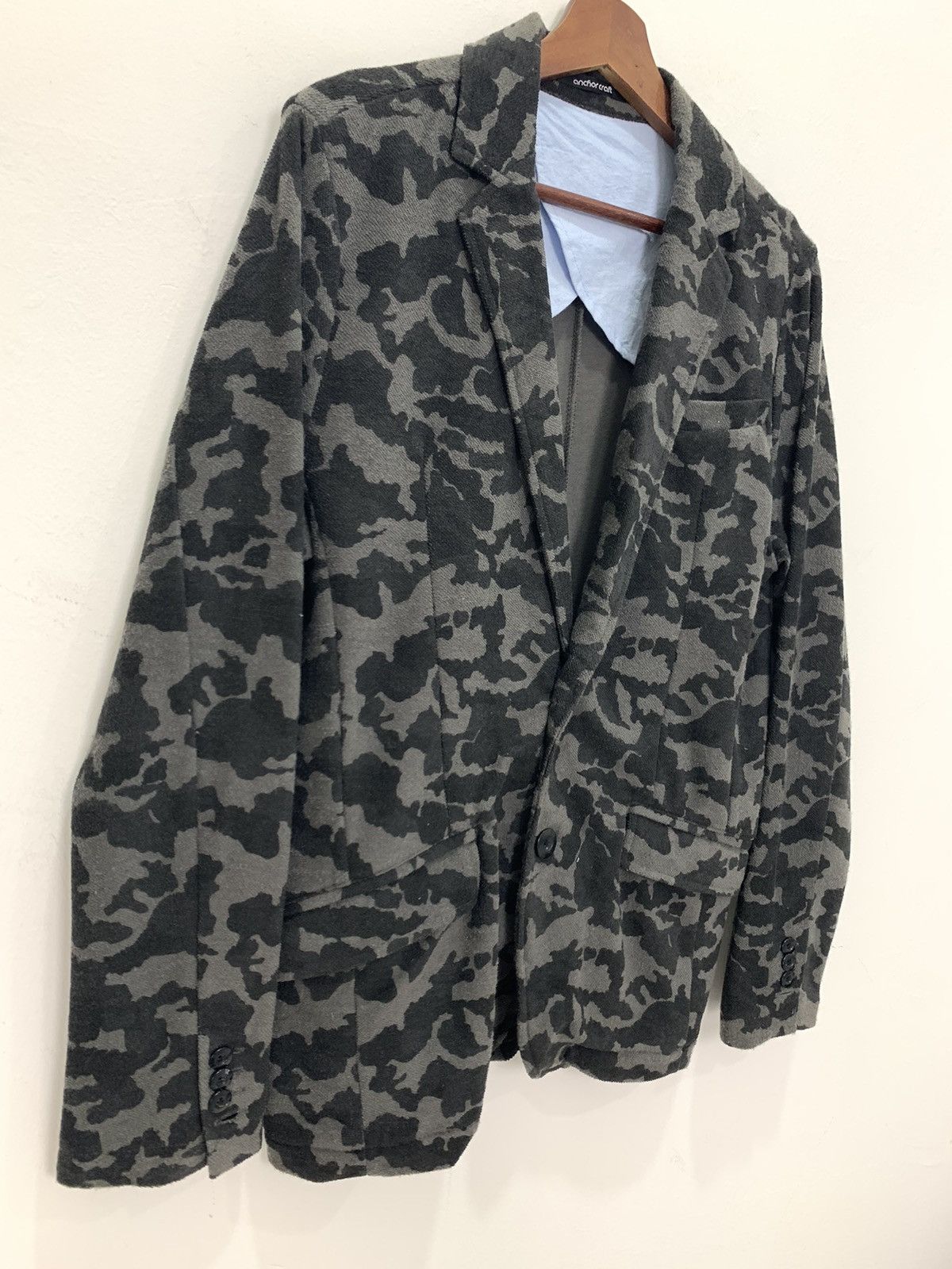 Japanese Brand ANCHORCRAFT Military Camouflage Luxury Casual Blazer Jacket Size 38R - 6 Thumbnail