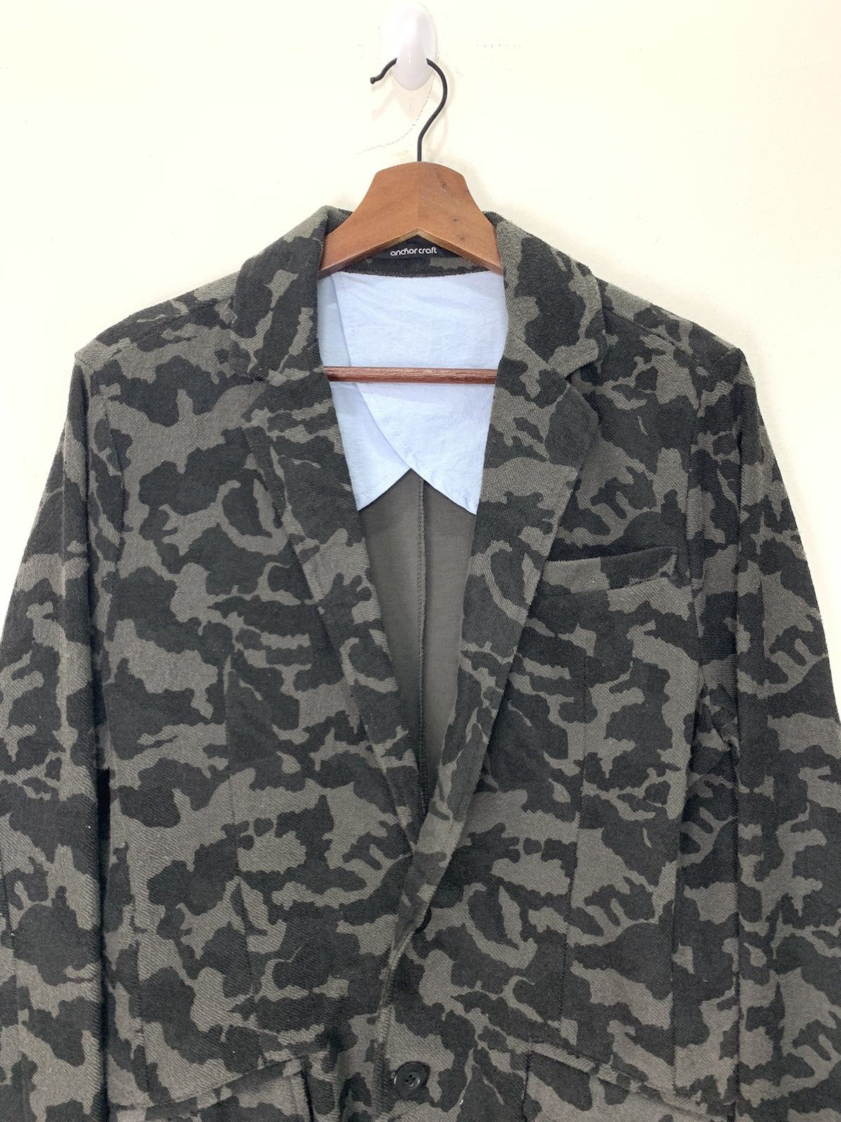 Japanese Brand ANCHORCRAFT Military Camouflage Luxury Casual Blazer Jacket Size 38R - 4 Thumbnail
