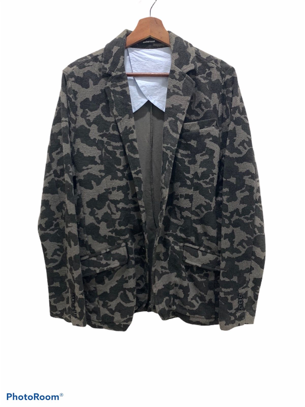 Japanese Brand ANCHORCRAFT Military Camouflage Luxury Casual Blazer Jacket Size 38R - 3 Thumbnail