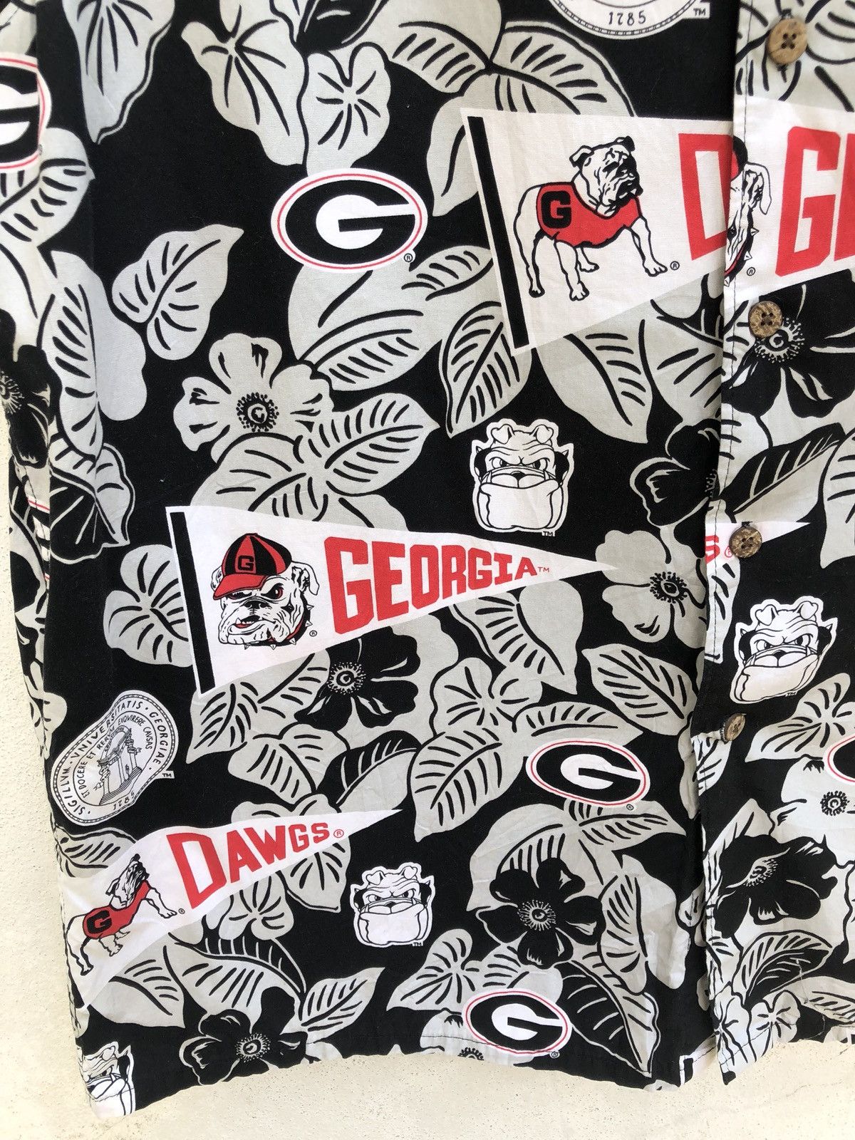 NFL Vtg Reyn Spooner X Georgia Bulldogs Hawaiian Shirt Size US XL / EU 56 / 4 - 7 Thumbnail