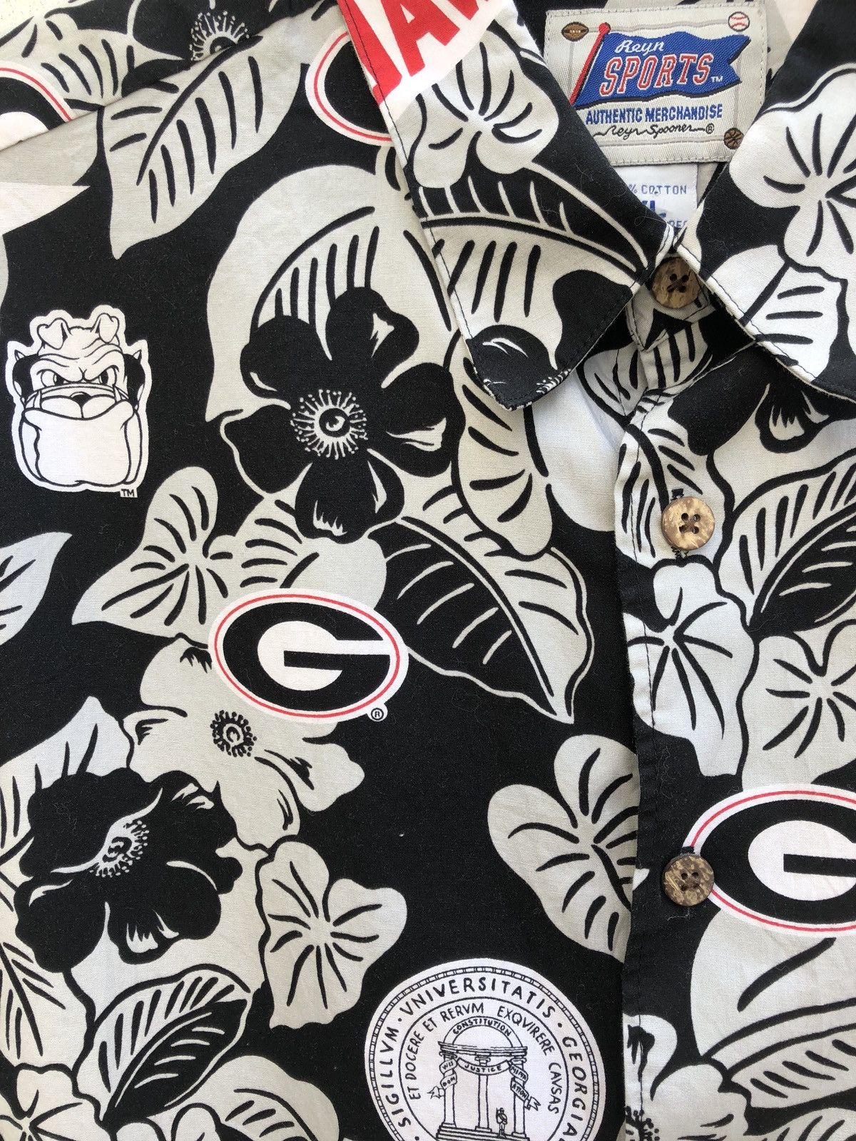 NFL Vtg Reyn Spooner X Georgia Bulldogs Hawaiian Shirt Size US XL / EU 56 / 4 - 9 Thumbnail