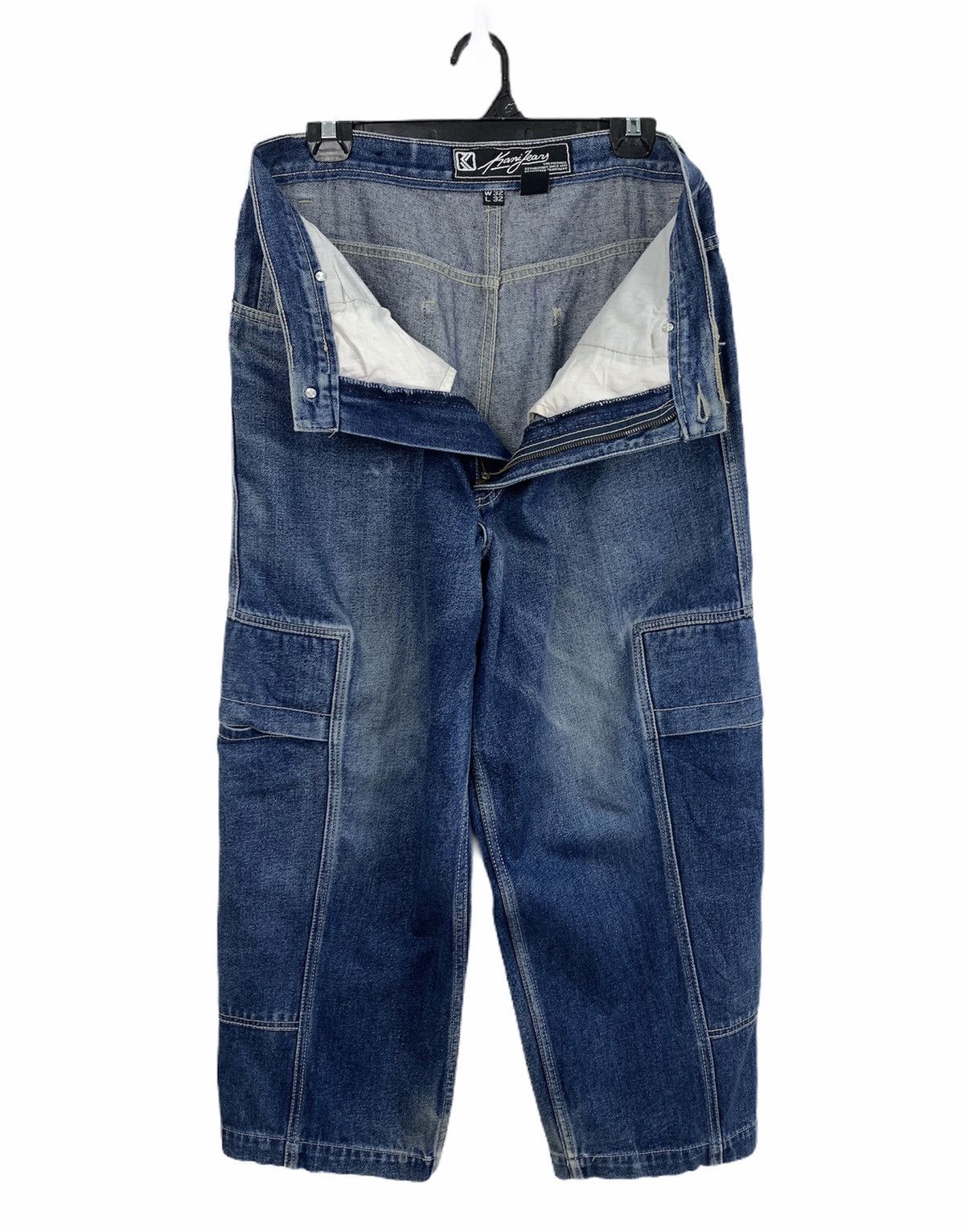 Japanese Brand × Karl Kani KARL KANI 80s Stonewash Deep Cargo 7Pocket Hiphop Thug Jean Size US 32 / EU 48 - 3 Thumbnail