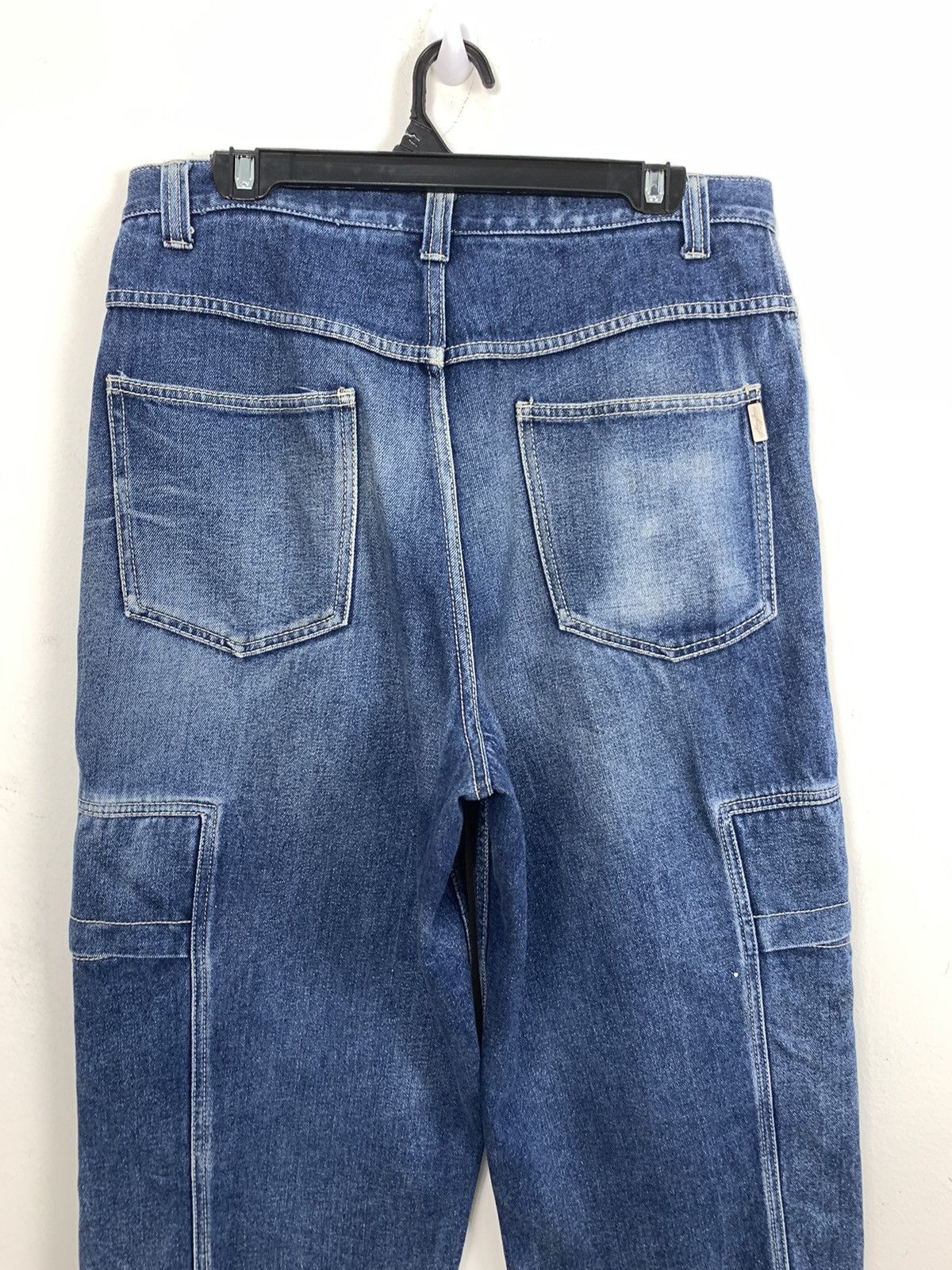 Japanese Brand × Karl Kani KARL KANI 80s Stonewash Deep Cargo 7Pocket Hiphop Thug Jean Size US 32 / EU 48 - 12 Thumbnail