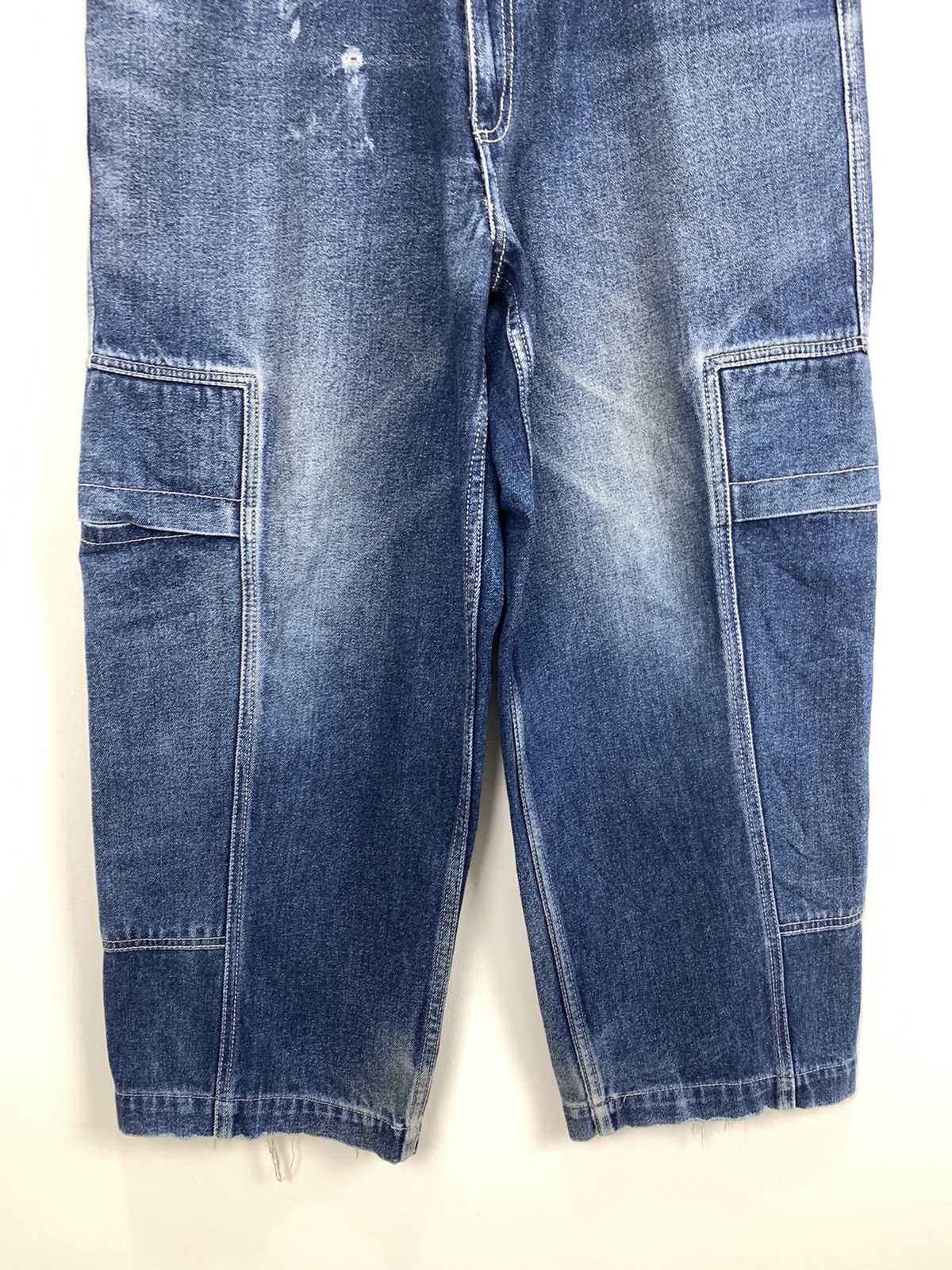 Japanese Brand × Karl Kani KARL KANI 80s Stonewash Deep Cargo 7Pocket Hiphop Thug Jean Size US 32 / EU 48 - 5 Thumbnail