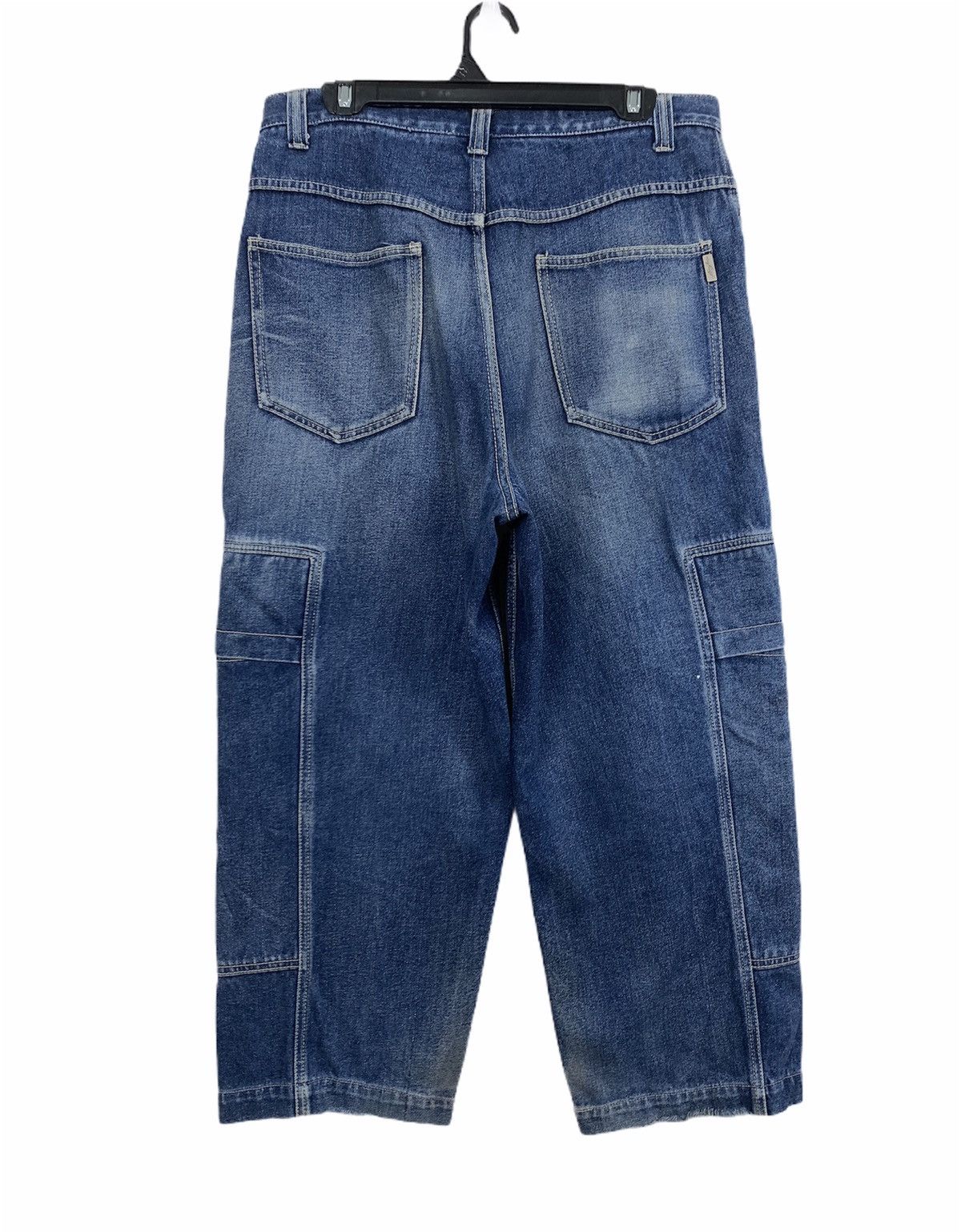 Japanese Brand × Karl Kani KARL KANI 80s Stonewash Deep Cargo 7Pocket Hiphop Thug Jean Size US 32 / EU 48 - 2 Thumbnail