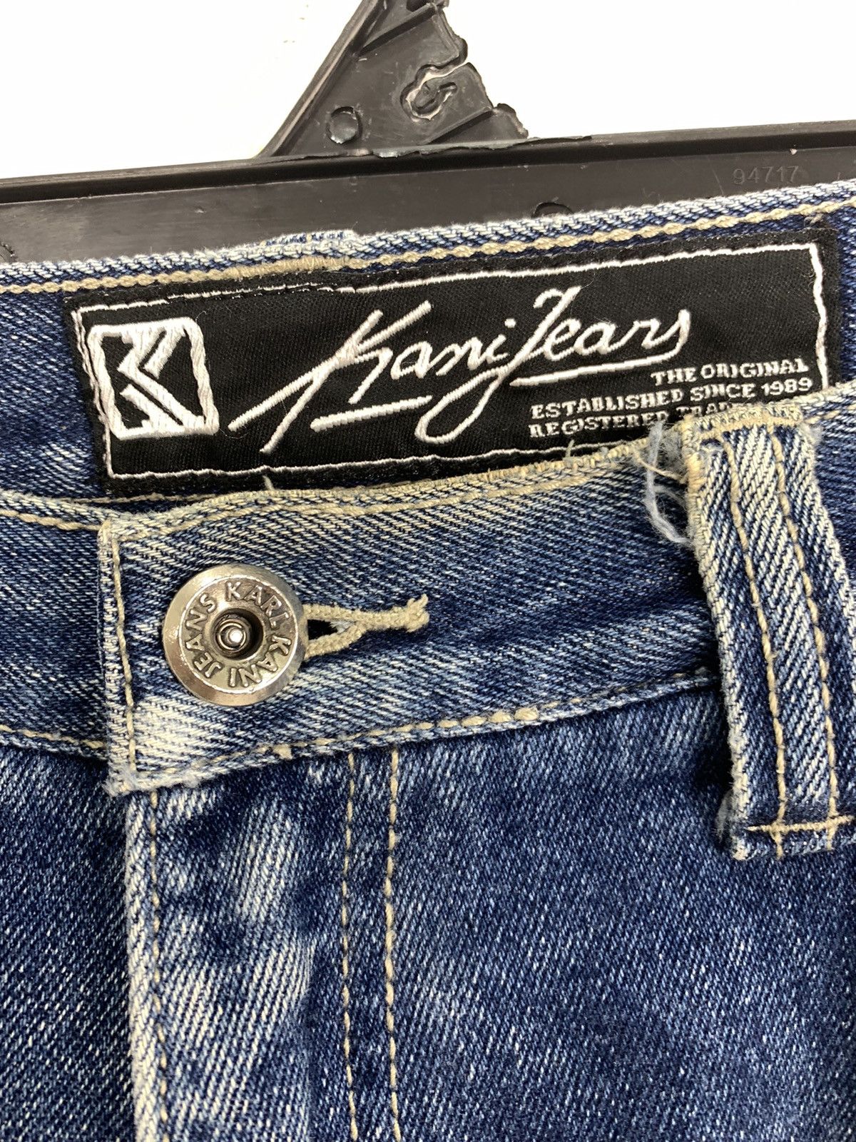 Japanese Brand × Karl Kani KARL KANI 80s Stonewash Deep Cargo 7Pocket Hiphop Thug Jean Size US 32 / EU 48 - 9 Thumbnail