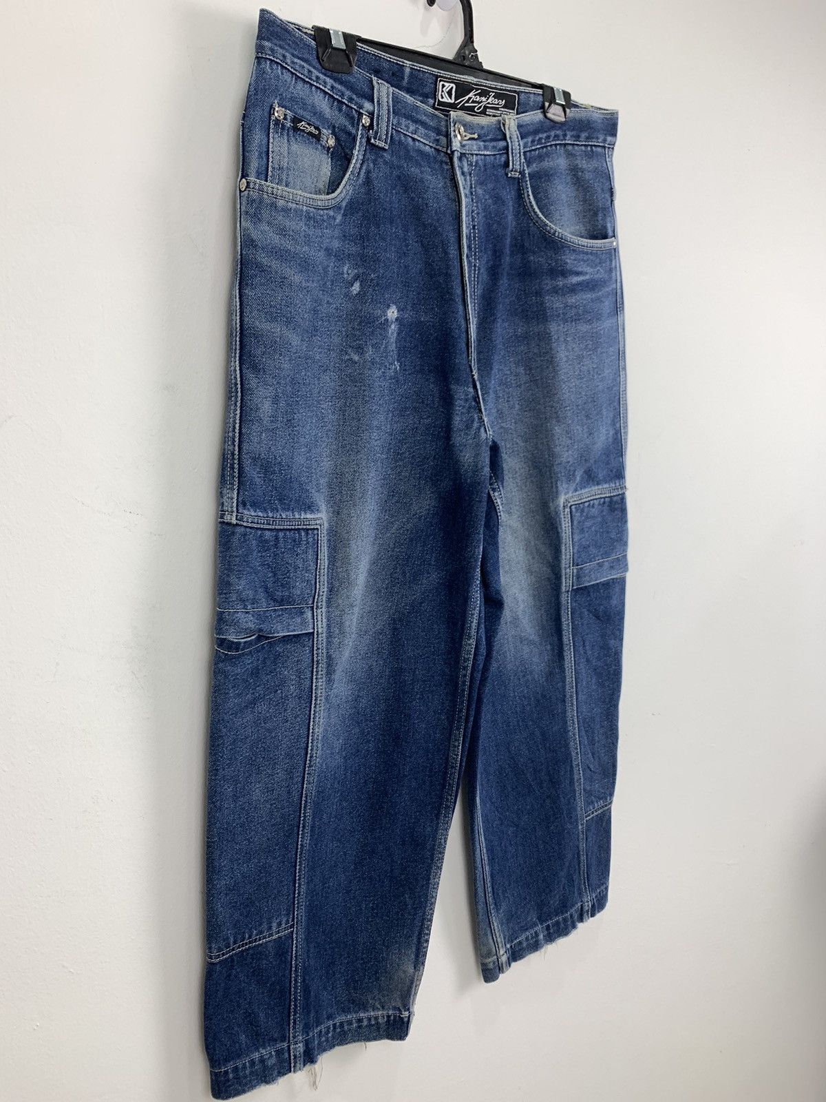 Japanese Brand × Karl Kani KARL KANI 80s Stonewash Deep Cargo 7Pocket Hiphop Thug Jean Size US 32 / EU 48 - 6 Thumbnail