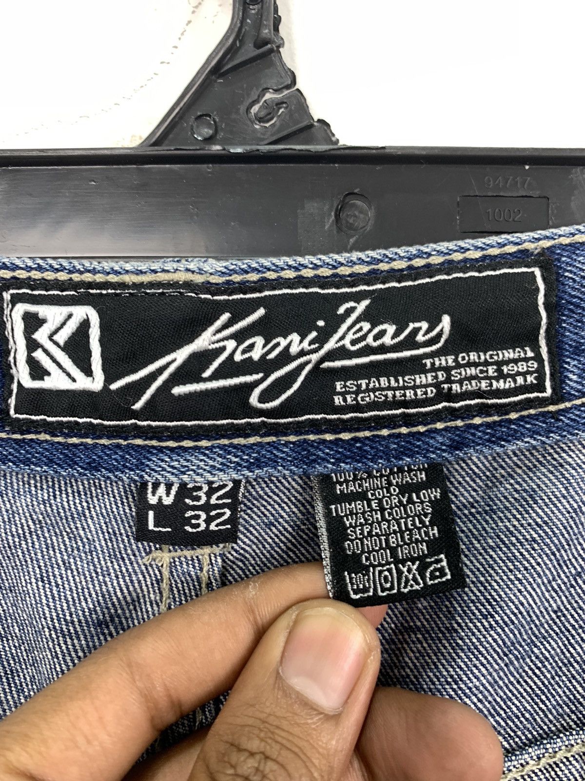 Japanese Brand × Karl Kani KARL KANI 80s Stonewash Deep Cargo 7Pocket Hiphop Thug Jean Size US 32 / EU 48 - 19 Thumbnail