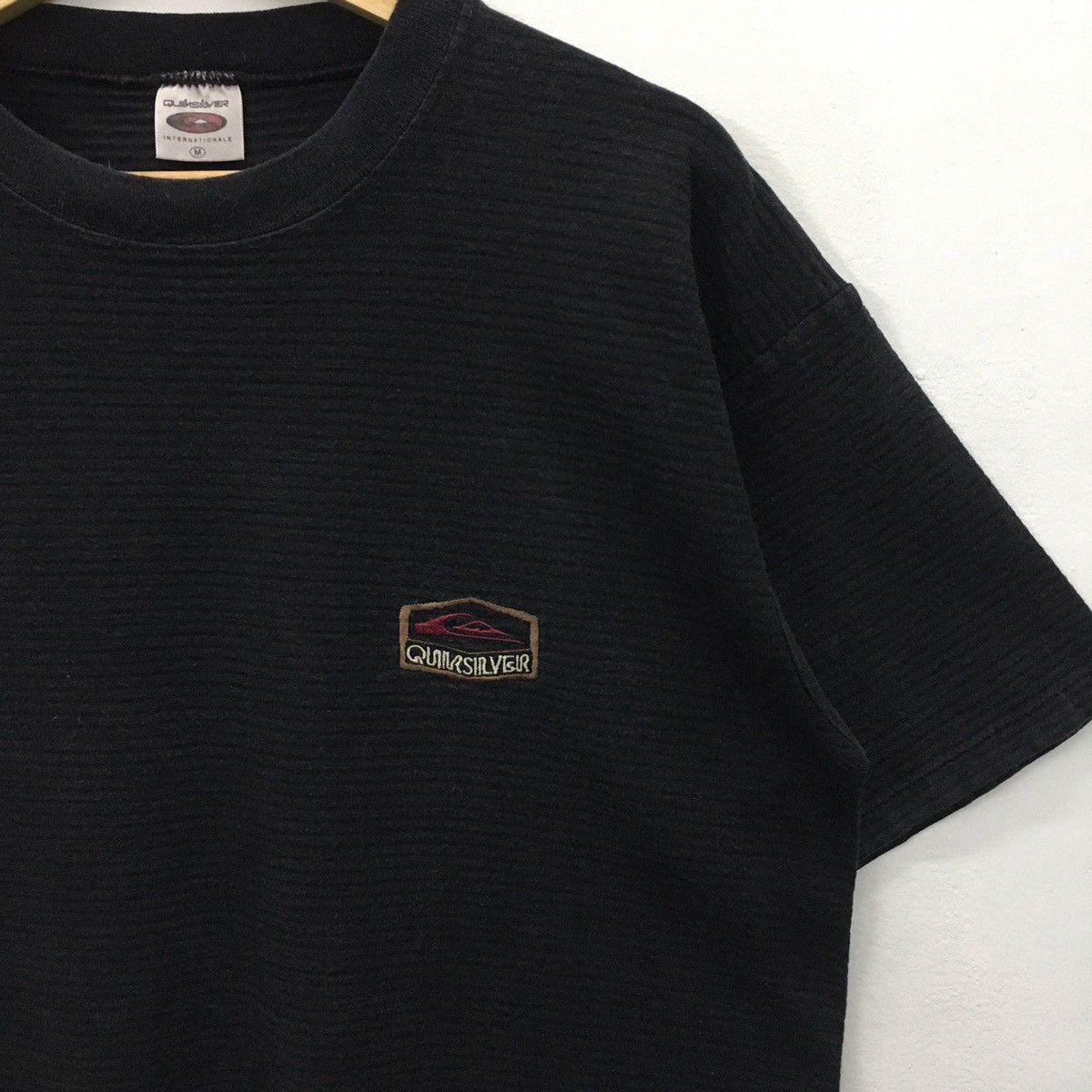 Quiksilver × Vintage Rare Vintage Quiksilver Small Logo Embroidery Stripe Tshirt Size US M / EU 48-50 / 2 - 4 Thumbnail