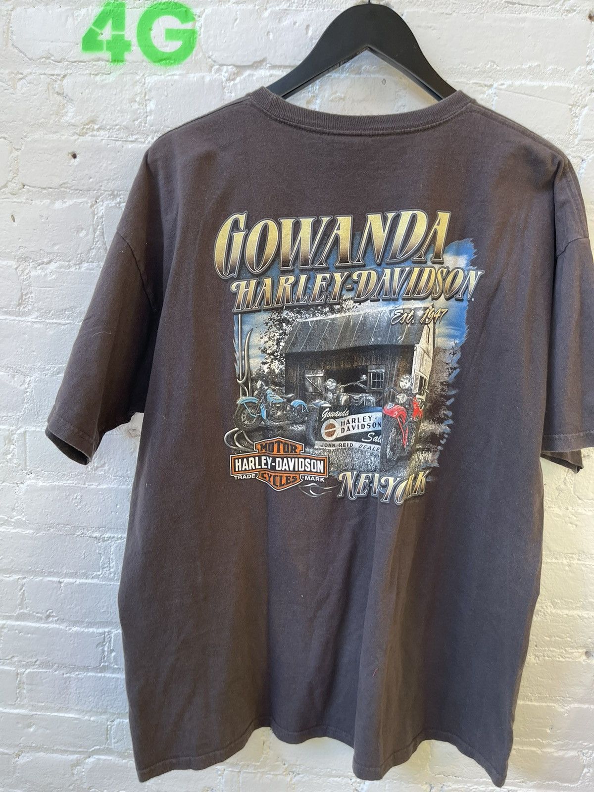 Harley Davidson × Vintage Vintage Harley Davidson XL Skull Moto Wings Shirt Size US XL / EU 56 / 4 - 10 Thumbnail
