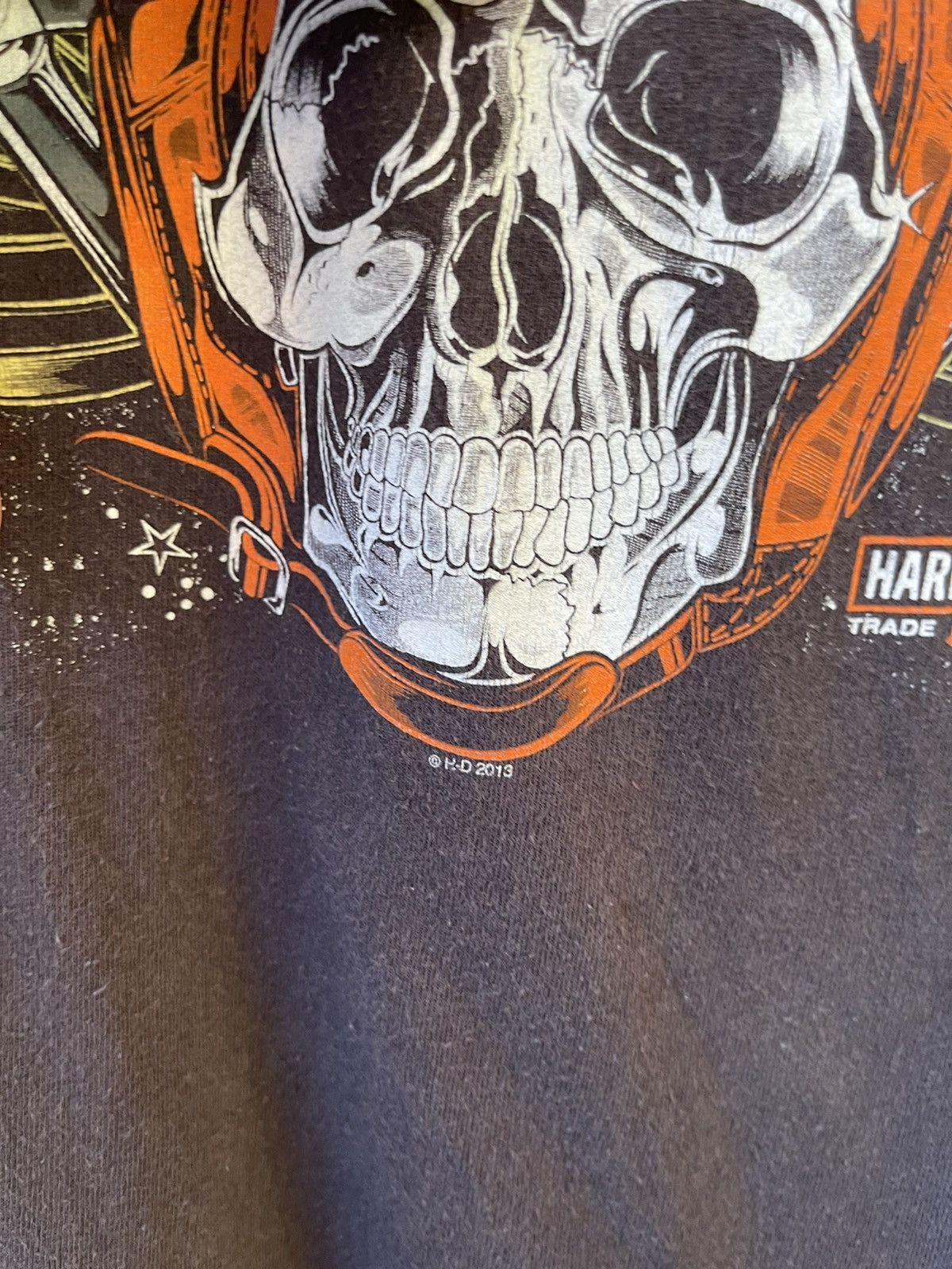 Harley Davidson × Vintage Vintage Harley Davidson XL Skull Moto Wings Shirt Size US XL / EU 56 / 4 - 7 Thumbnail