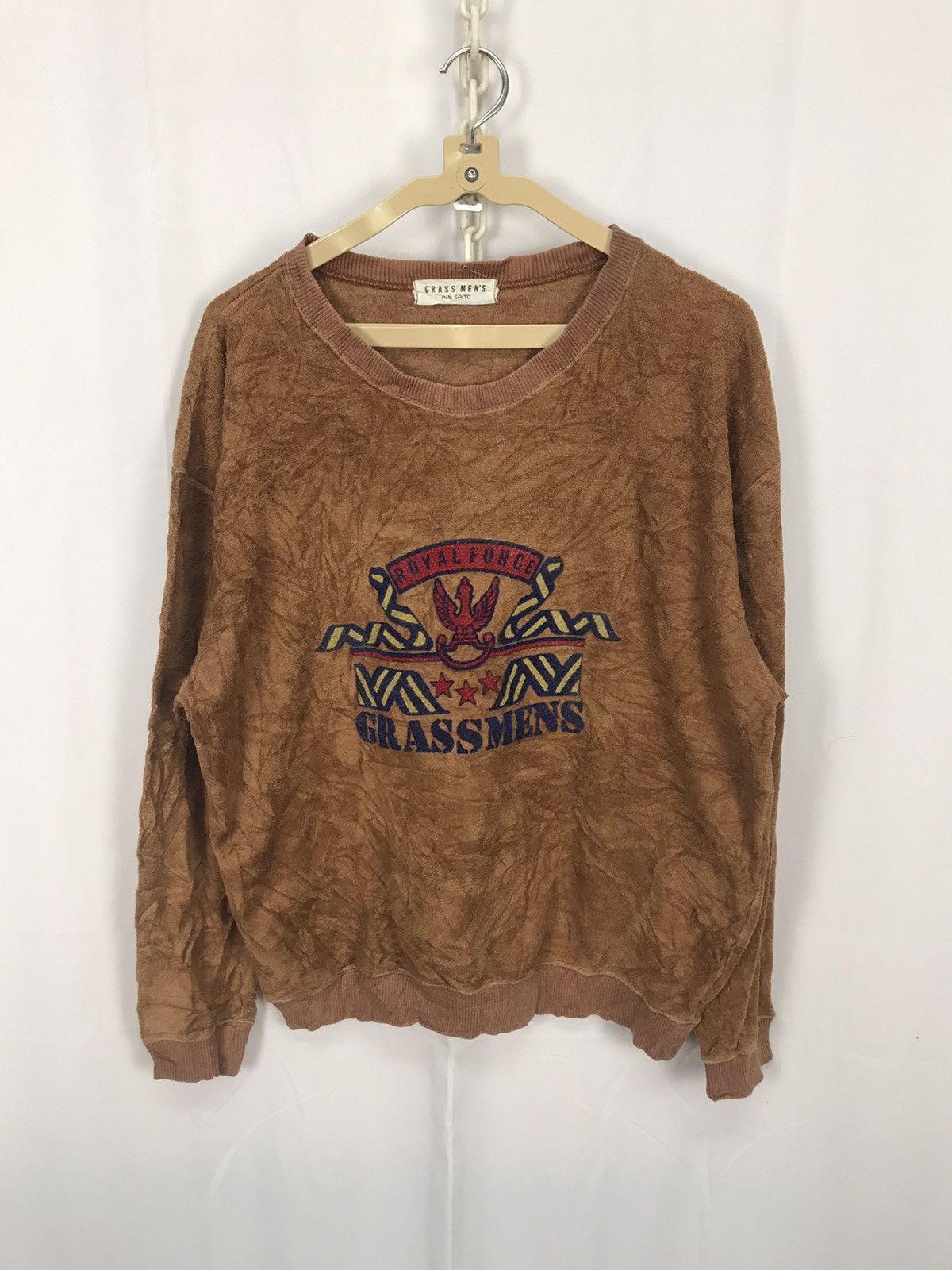 Japanese Brand × Vintage Vintage grass men’s spellout sweatshirt by jun saito Size US M / EU 48-50 / 2 - 6 Thumbnail