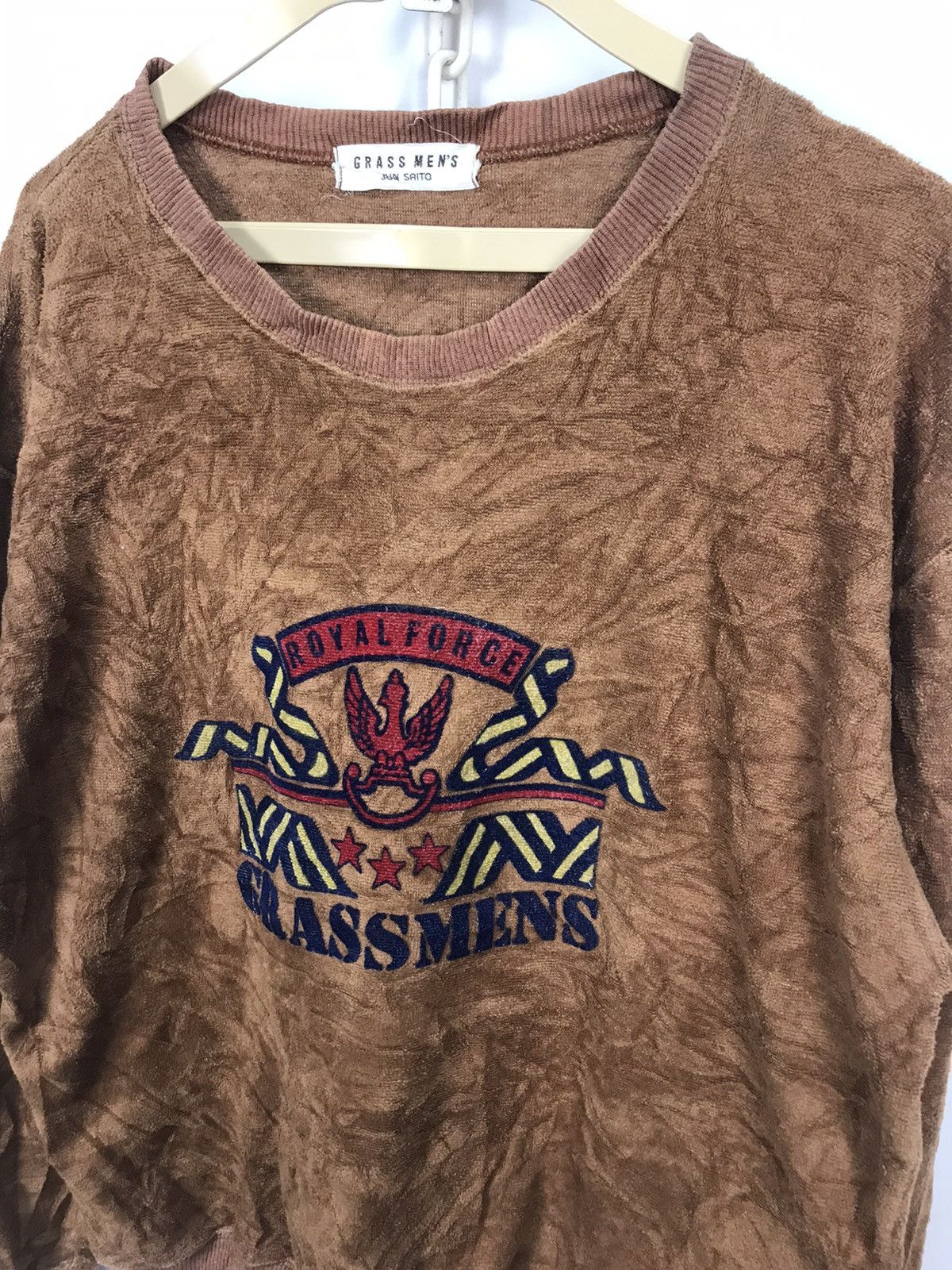 Japanese Brand × Vintage Vintage grass men’s spellout sweatshirt by jun saito Size US M / EU 48-50 / 2 - 4 Thumbnail