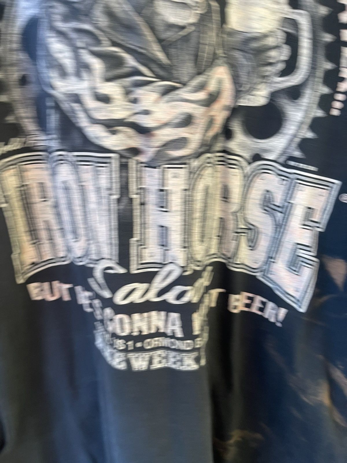 Vintage Vintage THRASHED BIKE WEEK IRON HORSES LONG SHIRT Size US XL / EU 56 / 4 - 11 Thumbnail