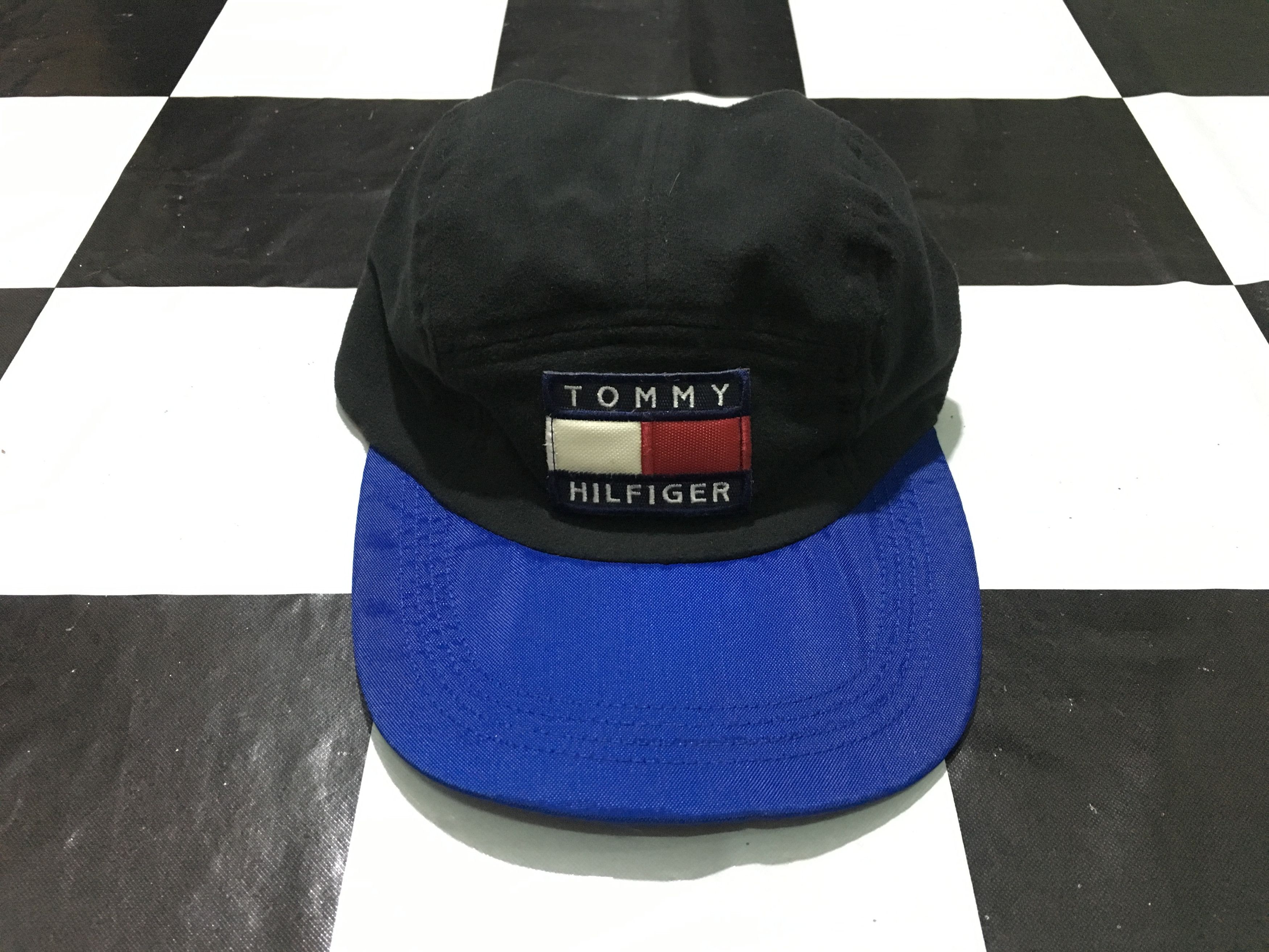 Tommy Hilfiger × Vintage Vintage Tommy hilfiger Cap Flag Logo Sailing Gear Two Tone Size ONE SIZE - 1 Thumbnail