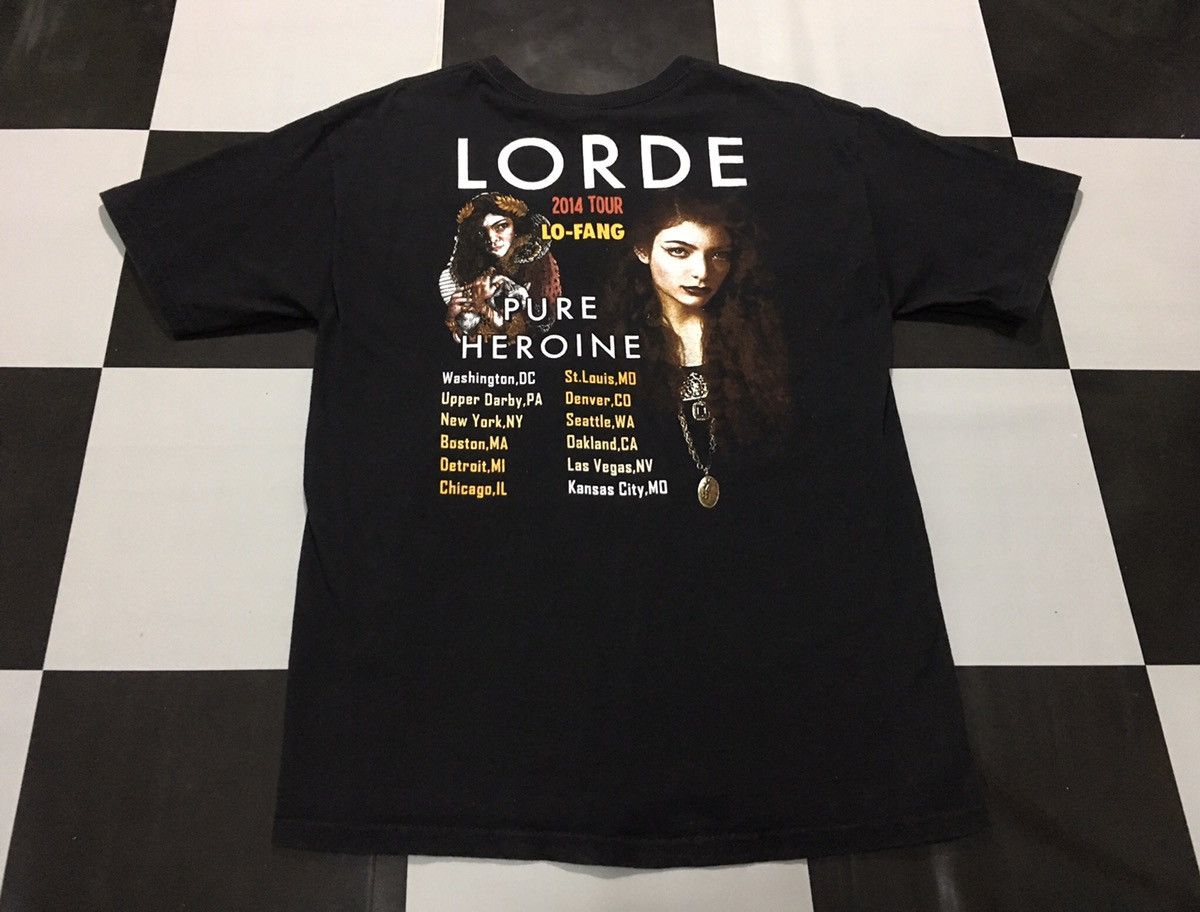 Band Tees Lorde Shirt Pure Heroine Tour With Lo-Fang Art pop indie Size US M / EU 48-50 / 2 - 4 Thumbnail