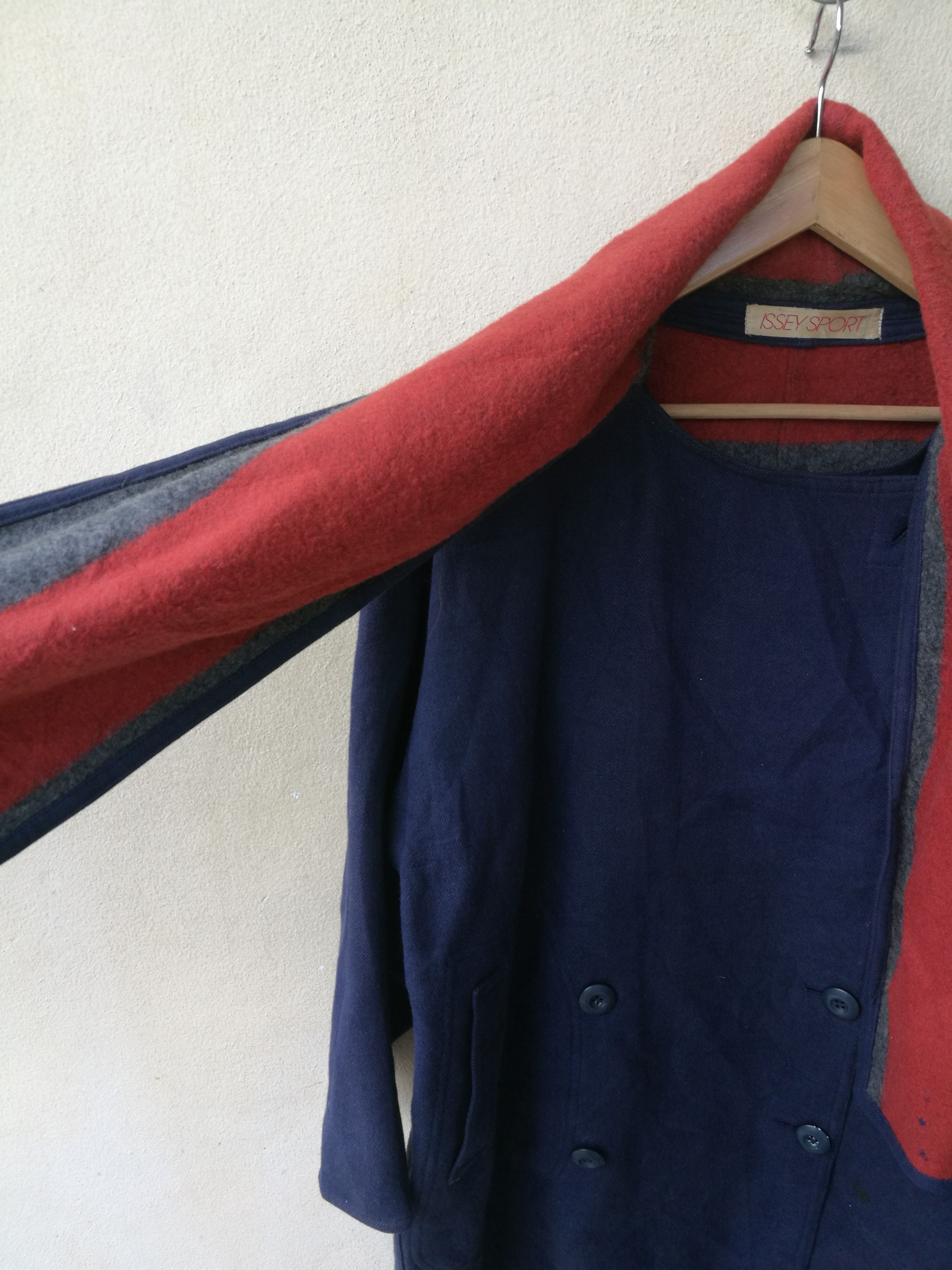 Issey Miyake × Japanese Brand × Vintage Issey Sport wool long trench coat with scarf Size US XL / EU 56 / 4 - 4 Thumbnail