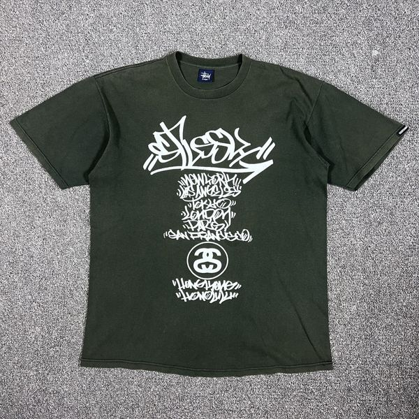 Vintage Stussy X Slick Customade World Tour Og Tee | Grailed