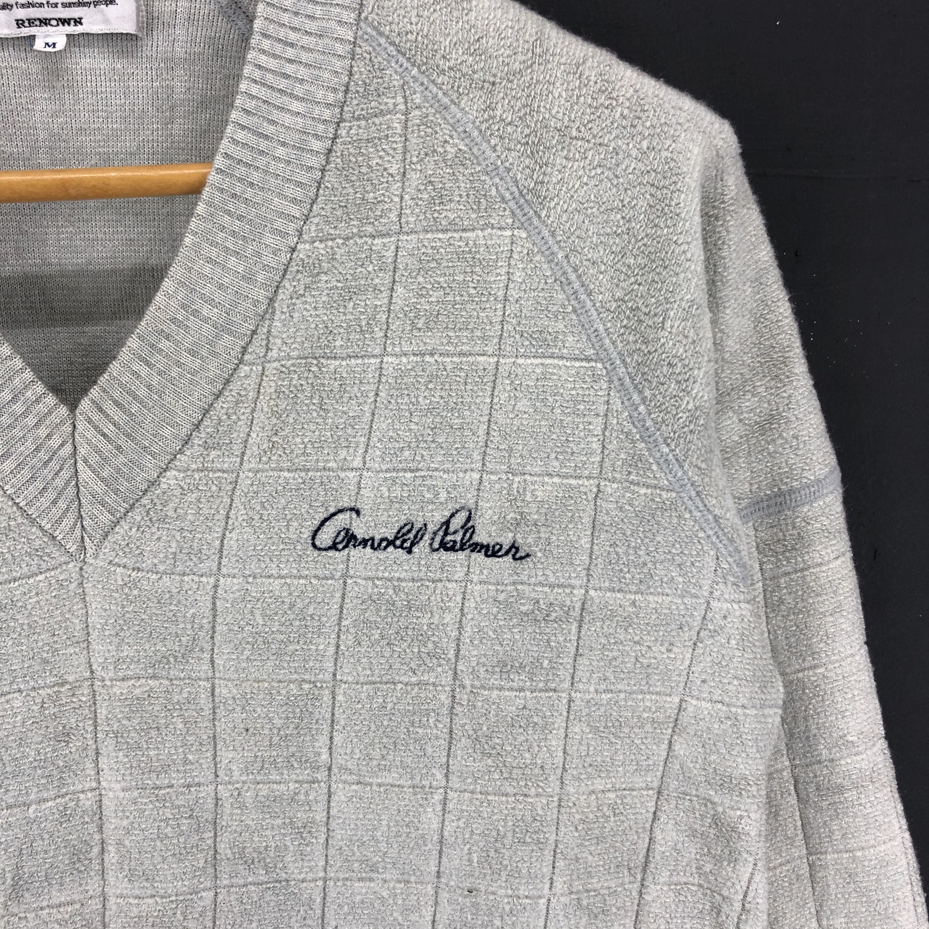 RENOWN ARNOLD PALMER V Neck Sweatshirt #1889-47 Size US S / EU 44-46 / 1 - 2 Thumbnail