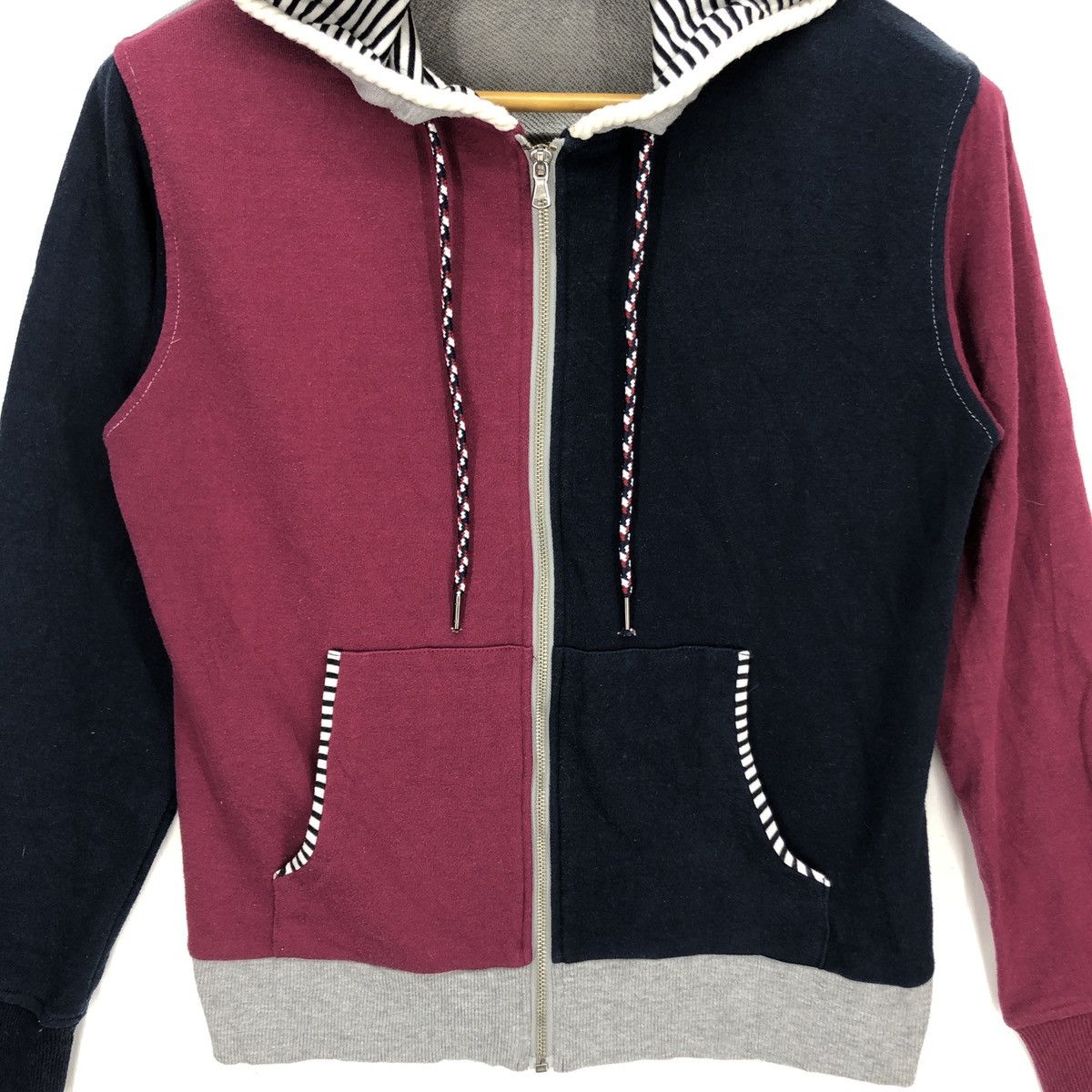 semanticdesign SEMANTIC DESIGN Color Block Zipper Hoodie #1016-35 Size US S / EU 44-46 / 1 - 3 Thumbnail
