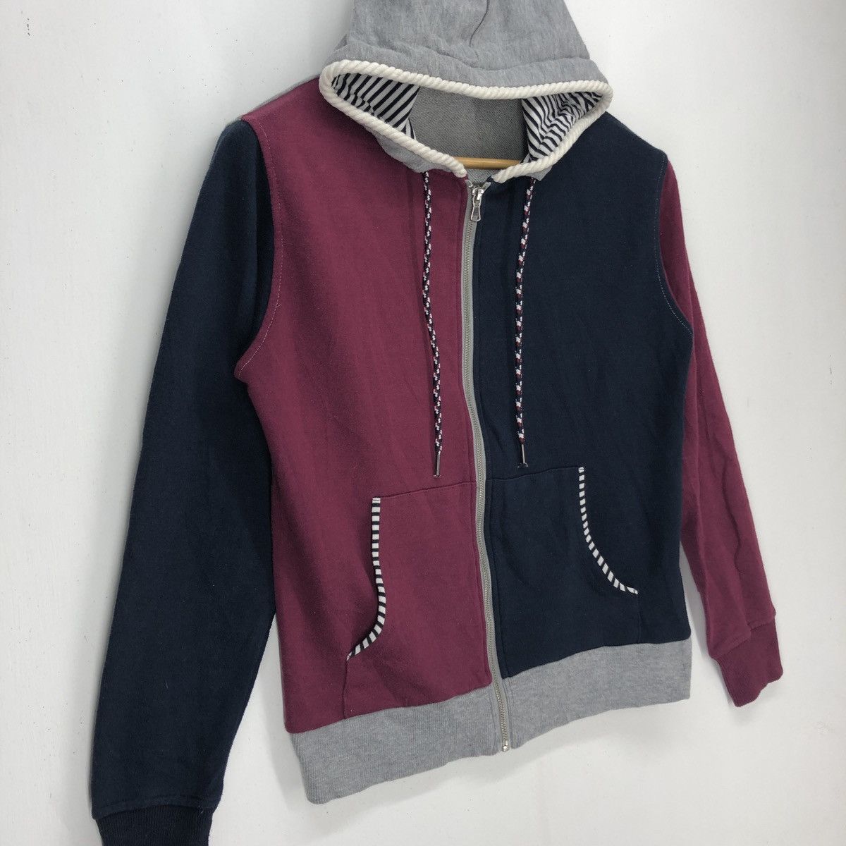 semanticdesign SEMANTIC DESIGN Color Block Zipper Hoodie #1016-35 Size US S / EU 44-46 / 1 - 2 Thumbnail