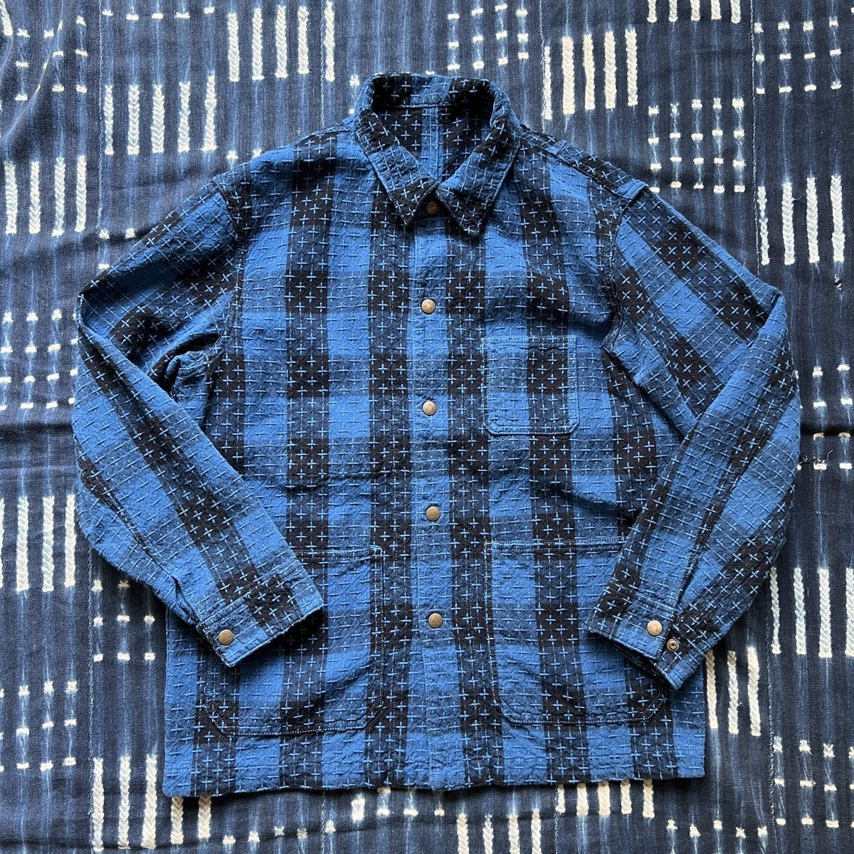KUON Kuon Kountry Sashiko Aizome Coverall Jacket Size US L / EU 52-54 / 3 - 1 Thumbnail