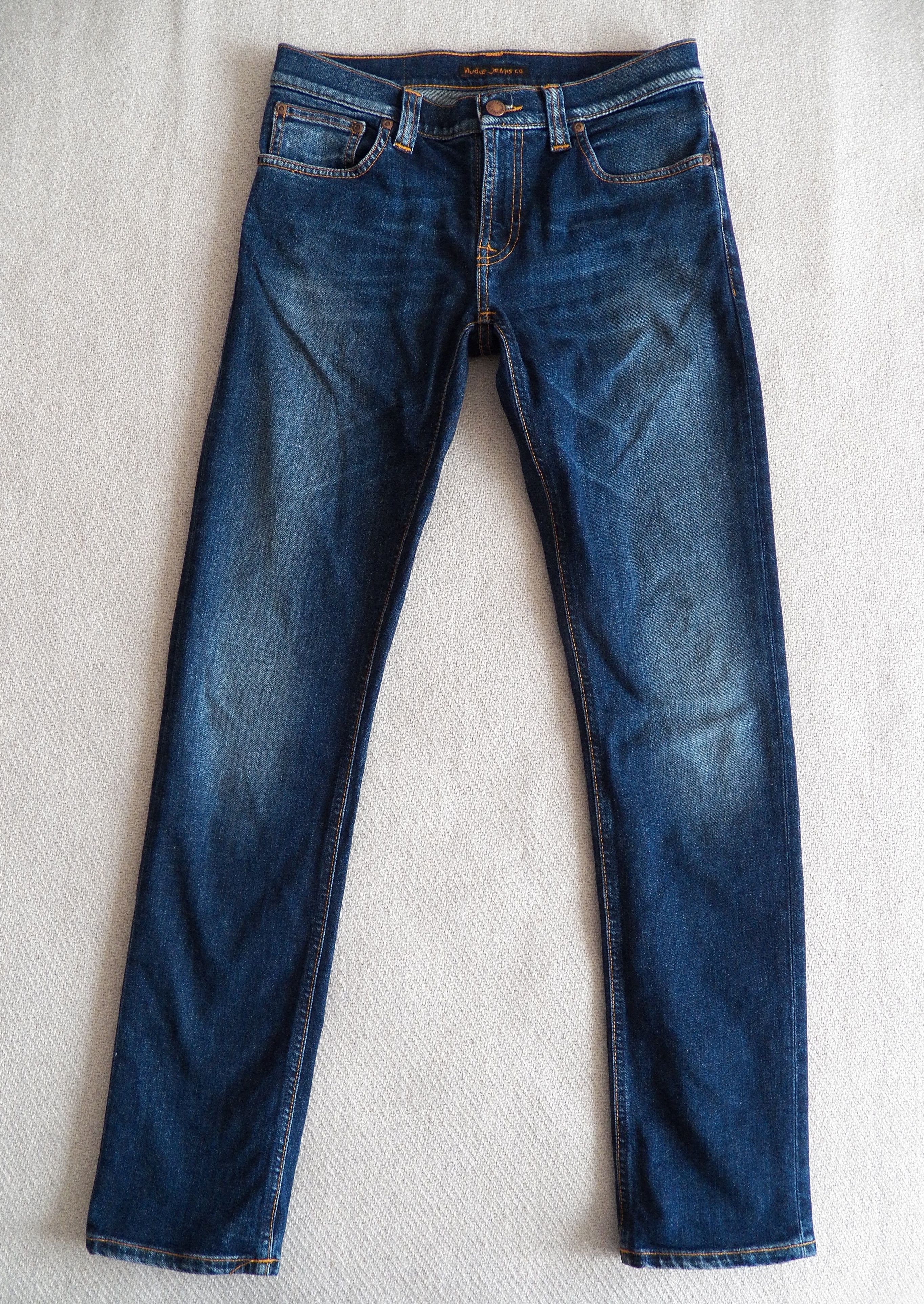 Nudie Jeans Tube Kelly Jeans W29 L32 Blue Organic Dark Indigo Stretch Size 29" - 1 Thumbnail