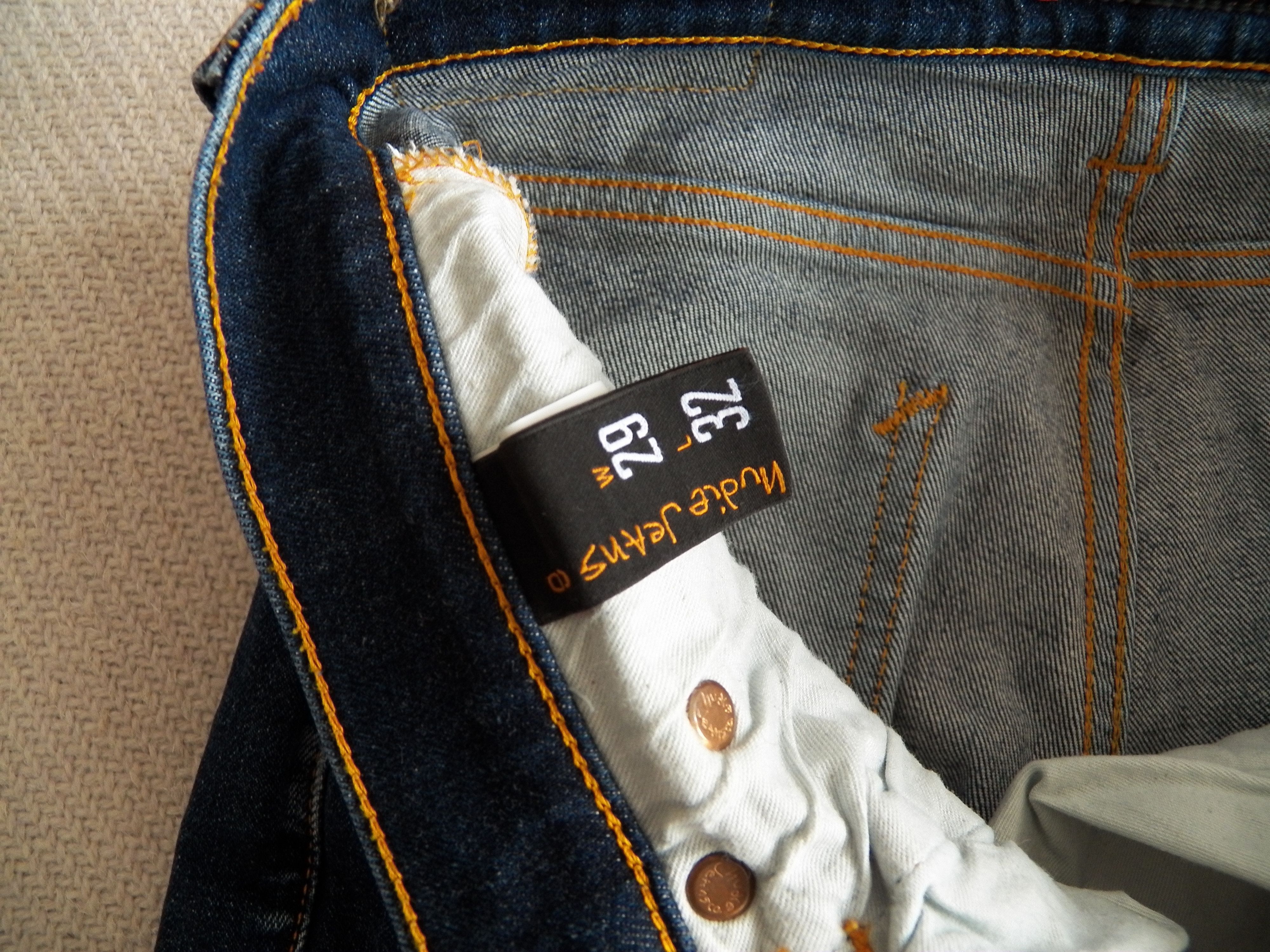 Nudie Jeans Tube Kelly Jeans W29 L32 Blue Organic Dark Indigo Stretch Size 29" - 5 Thumbnail