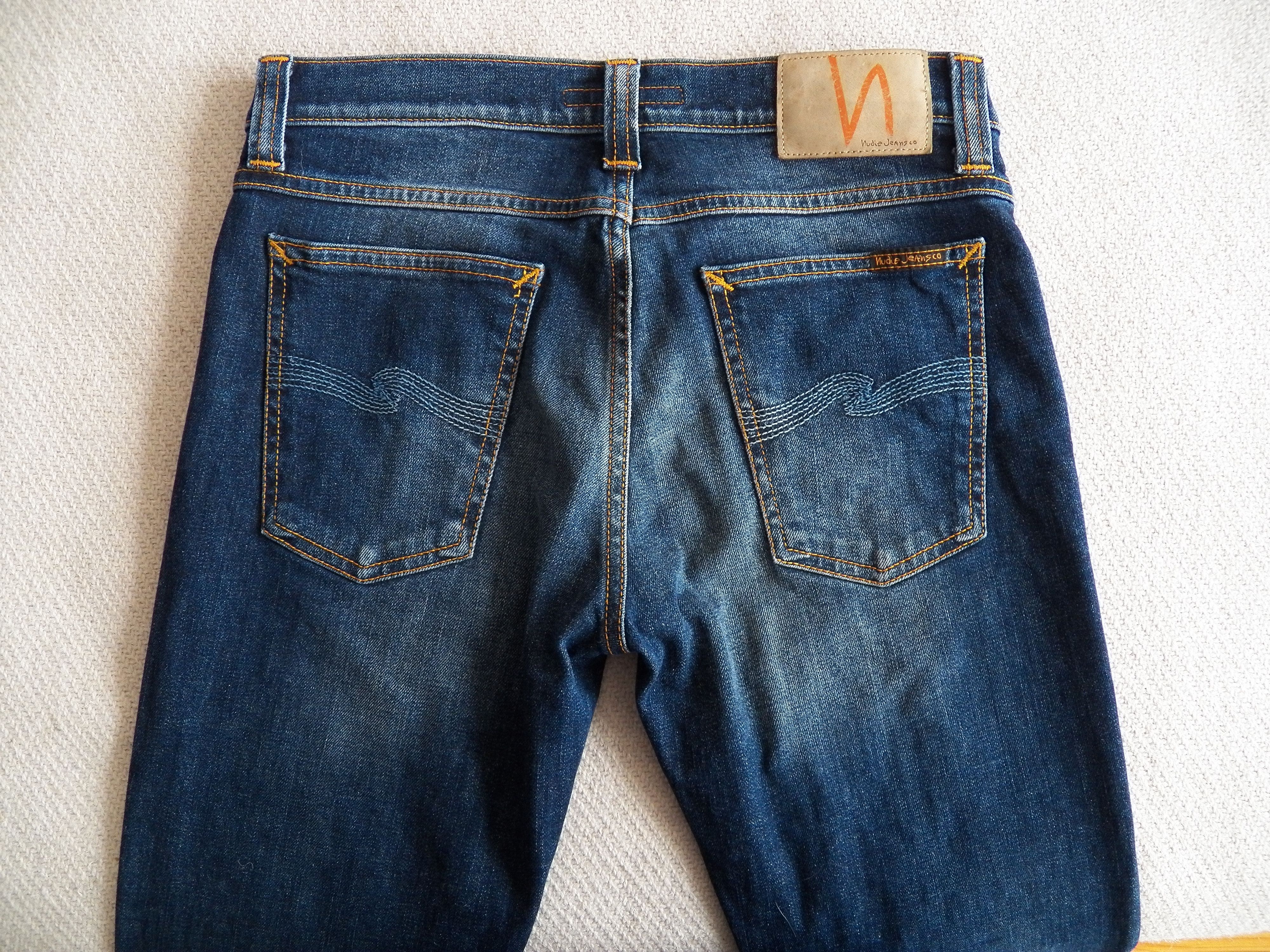 Nudie Jeans Tube Kelly Jeans W29 L32 Blue Organic Dark Indigo Stretch Size 29" - 9 Thumbnail