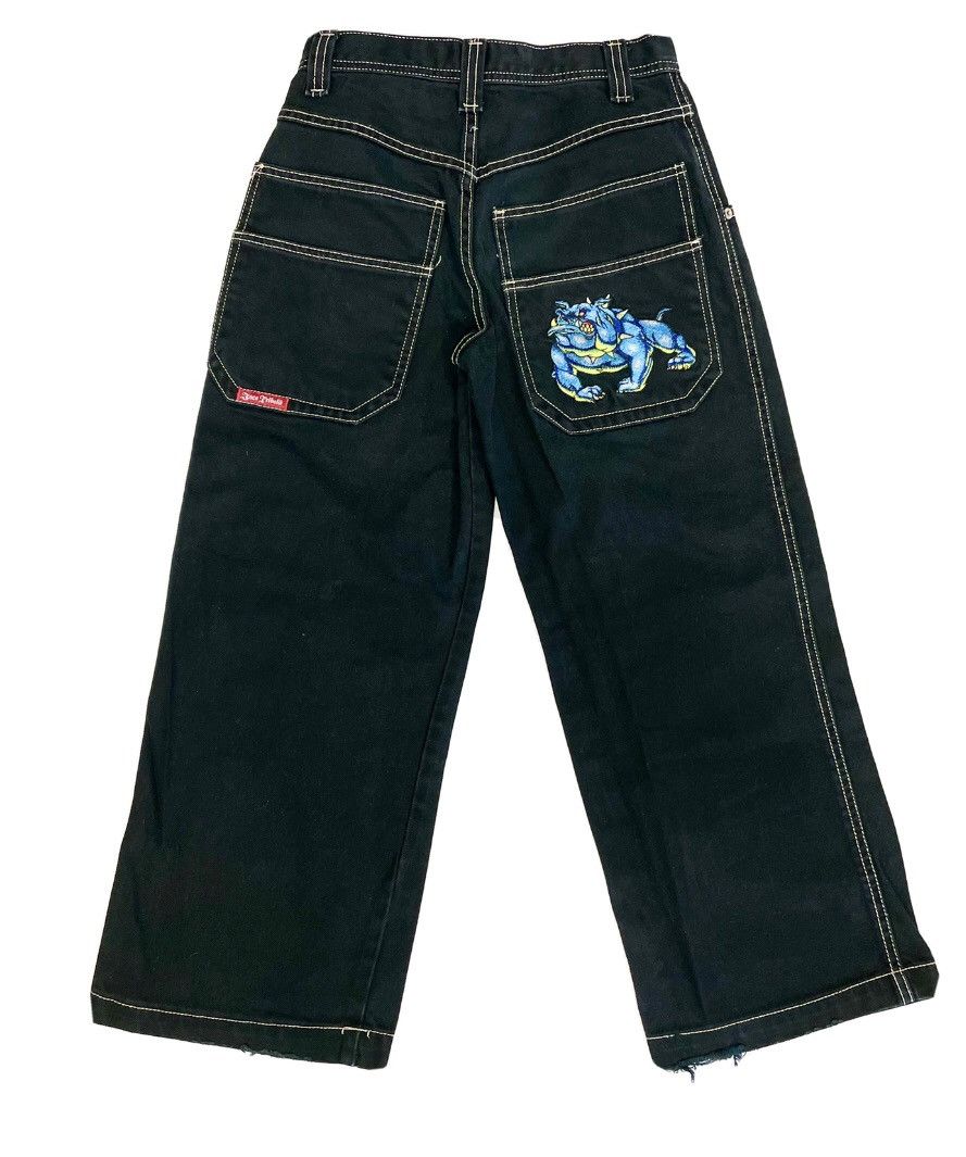 Jnco 90's Denim PIT BULL DOG RAVE Skater Baggy Jeans Boy 10