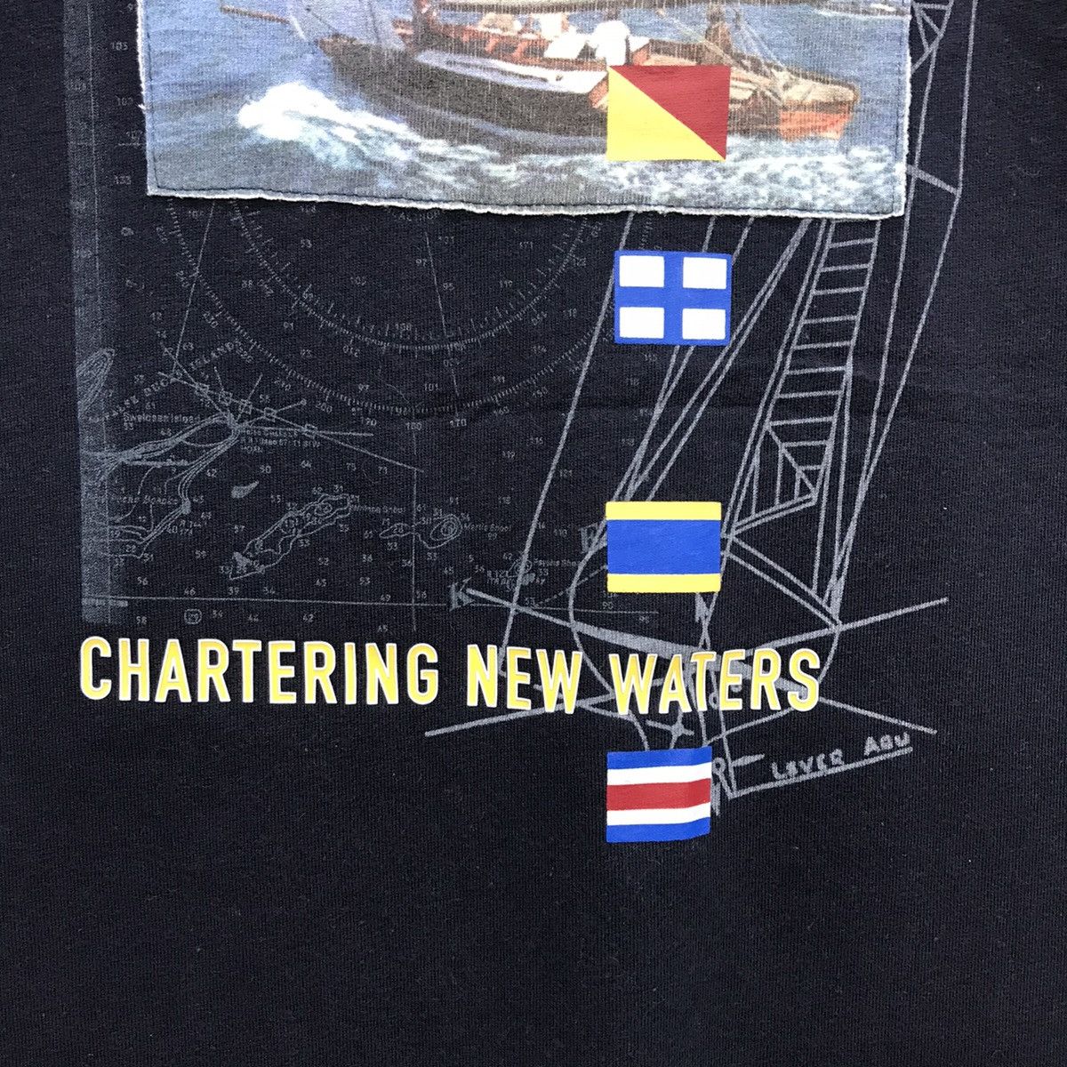 Nautica × Vintage *Rare!! Vintage Nautica sailing Ship Graphic Tee Size US L / EU 52-54 / 3 - 10 Thumbnail