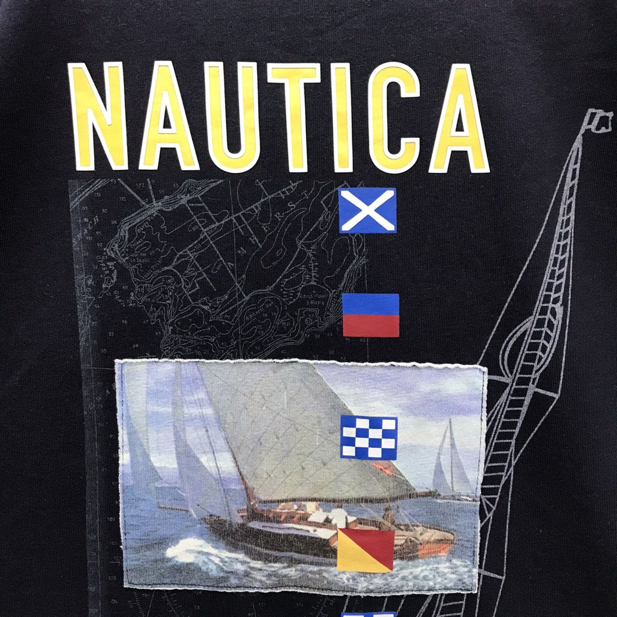 Nautica × Vintage *Rare!! Vintage Nautica sailing Ship Graphic Tee Size US L / EU 52-54 / 3 - 11 Thumbnail