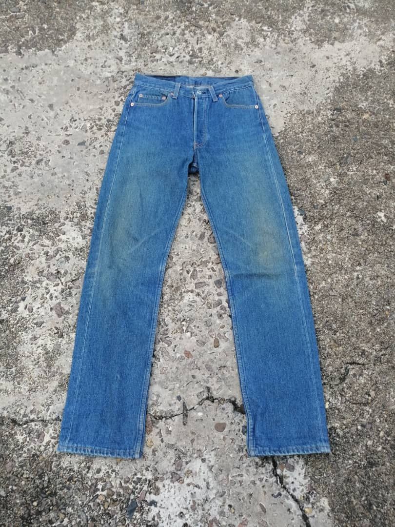 image of Levis x Levis Vintage Clothing Jeans Levi's 501 Vintage 90's Rusty Dirty Denim in Faded Blue Rusty 