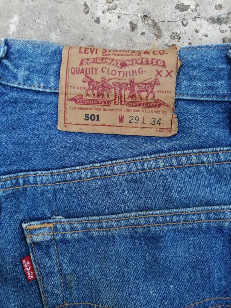 Levi's × Levi's Vintage Clothing Jeans Levi's 501 Vintage 90s Rusty Dirty Denim Size US 29 - 18 Thumbnail