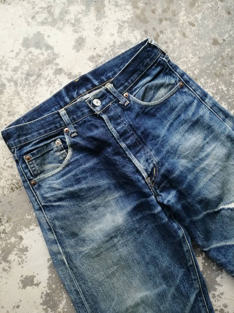 Levi's Vintage Clothing RARE🔥Light Wash Vintage Levi's 503B Redline Jeans Distress Size US 29 - 8 Thumbnail