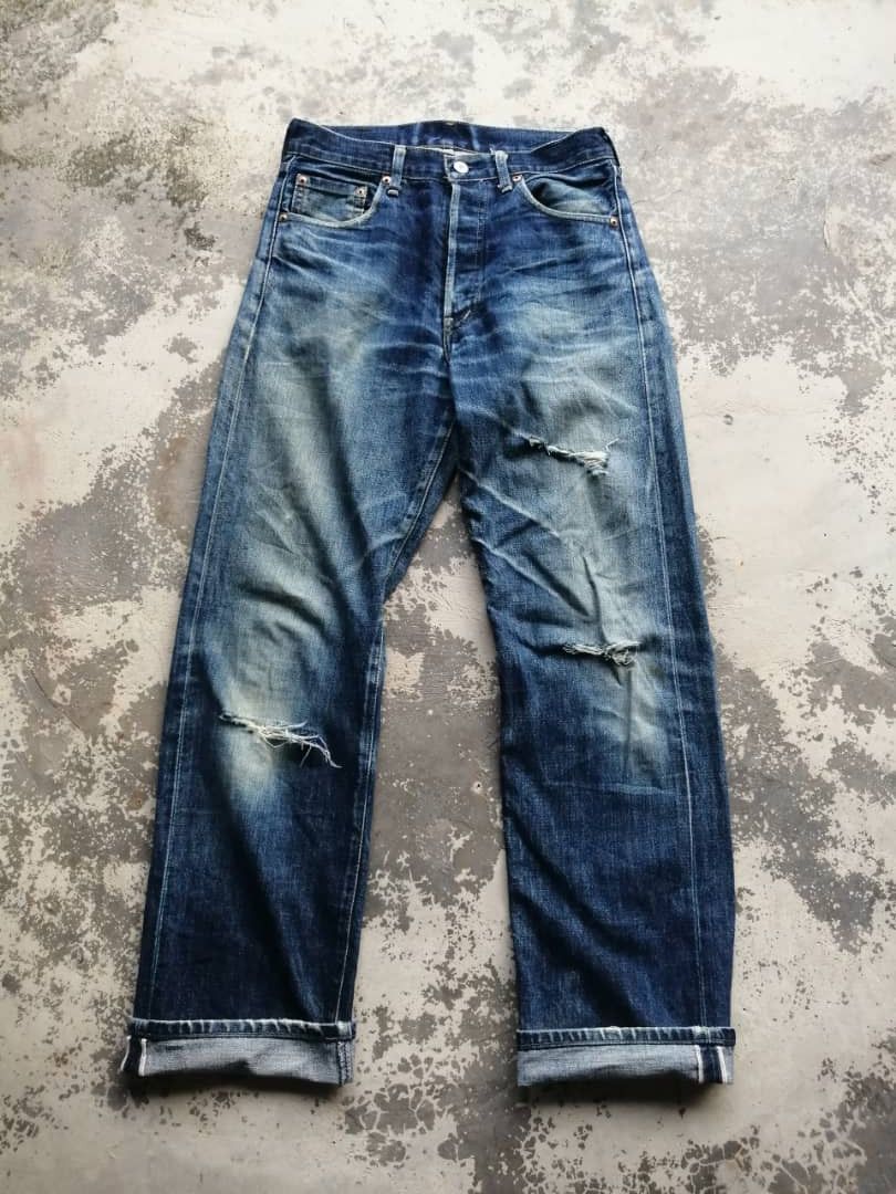 Levi's Vintage Clothing RARE🔥Light Wash Vintage Levi's 503B Redline Jeans Distress Size US 29 - 1 Thumbnail