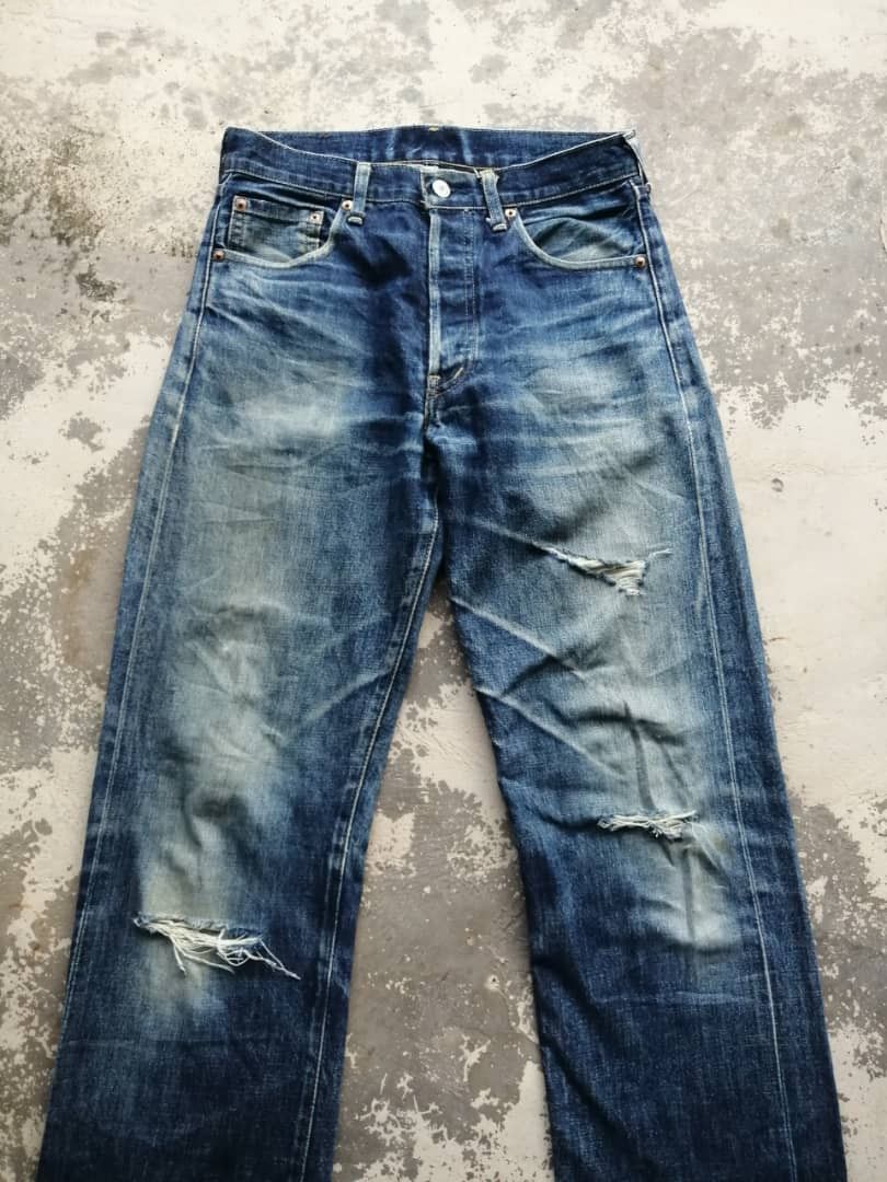 Levi's Vintage Clothing RARE🔥Light Wash Vintage Levi's 503B Redline Jeans Distress Size US 29 - 4 Thumbnail
