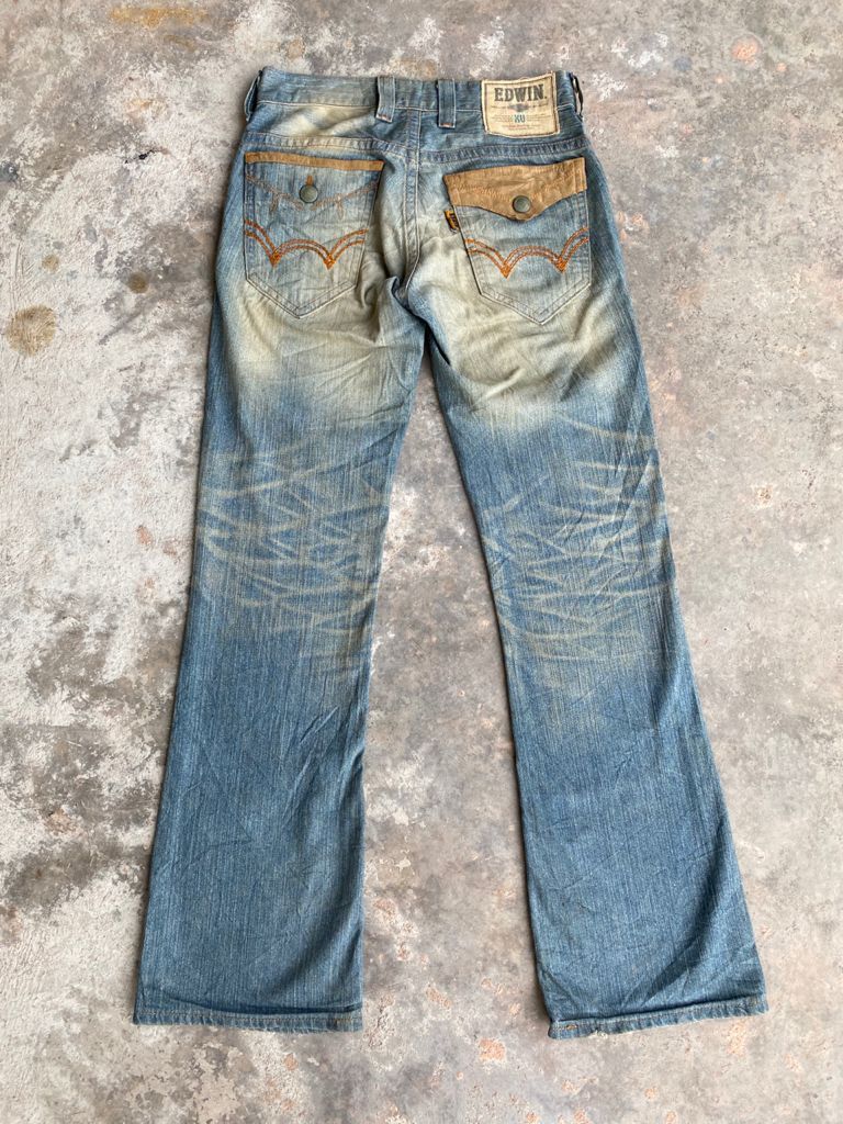 Edwin × If Six Was Nine Flare Jeans Vintage Japanese Edwin Rusty Distressed Denim Size US 28 / EU 44 - 2 Thumbnail