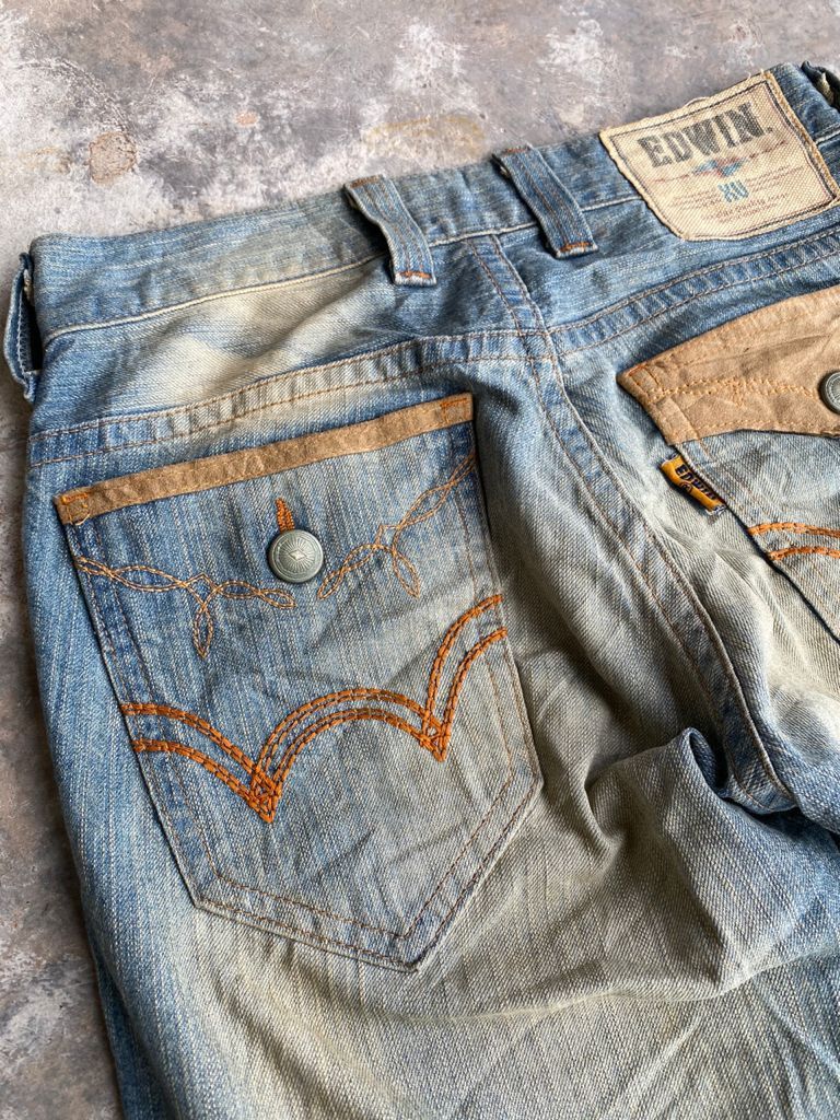 Edwin × If Six Was Nine Flare Jeans Vintage Japanese Edwin Rusty Distressed Denim Size US 28 / EU 44 - 14 Thumbnail