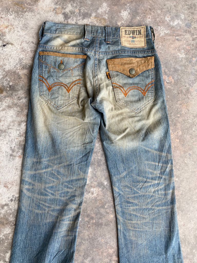 Edwin × If Six Was Nine Flare Jeans Vintage Japanese Edwin Rusty Distressed Denim Size US 28 / EU 44 - 12 Thumbnail