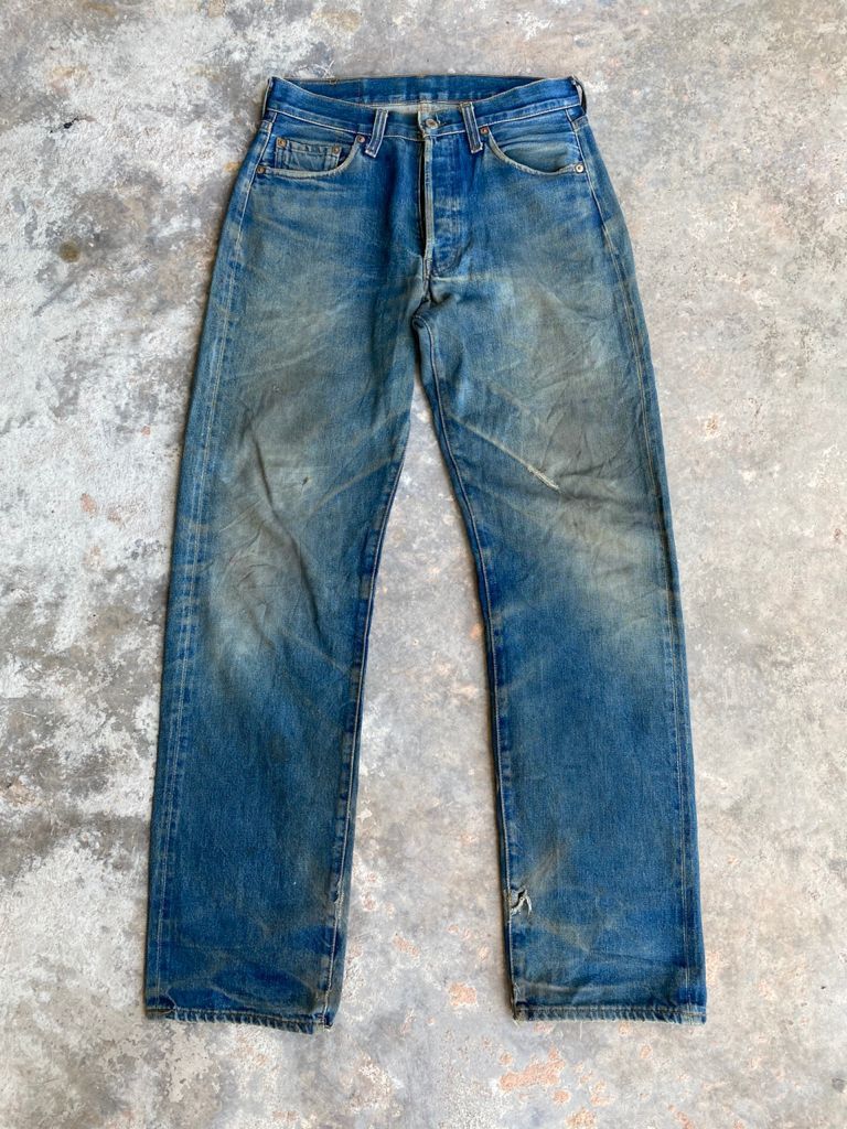 Levi's × Levi's Vintage Clothing Levis 501 Vintage big E Redline Dirty Distressed Denim Size US 29 - 3 Thumbnail