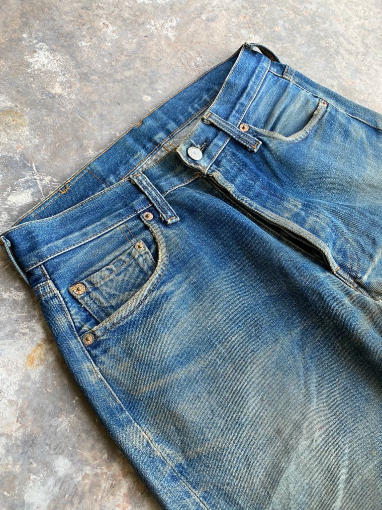 Levi's × Levi's Vintage Clothing Levis 501 Vintage big E Redline Dirty Distressed Denim Size US 29 - 6 Thumbnail