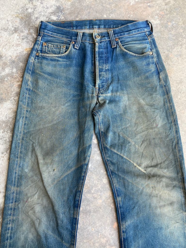 Levi's × Levi's Vintage Clothing Levis 501 Vintage big E Redline Dirty Distressed Denim Size US 29 - 5 Thumbnail