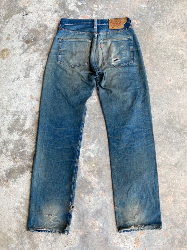 Levi's × Levi's Vintage Clothing Levis 501 Vintage big E Redline Dirty Distressed Denim Size US 29 - 2 Thumbnail